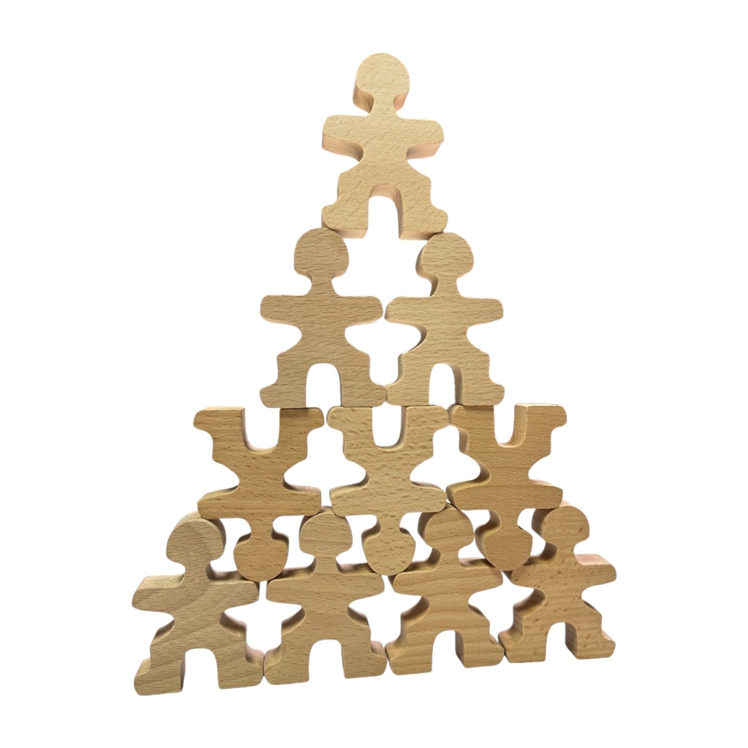 32 Pcs Wooden Little Balancing People Stacking Set