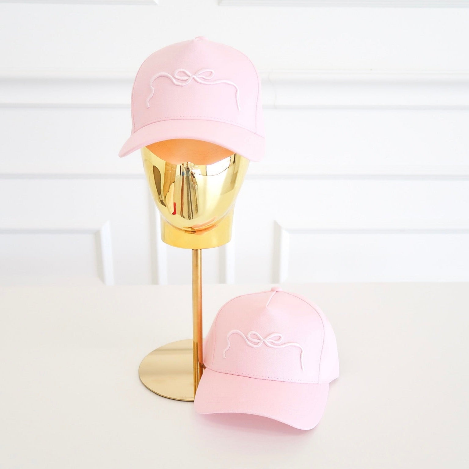 Pink On Pink Bow - Baseball Cap