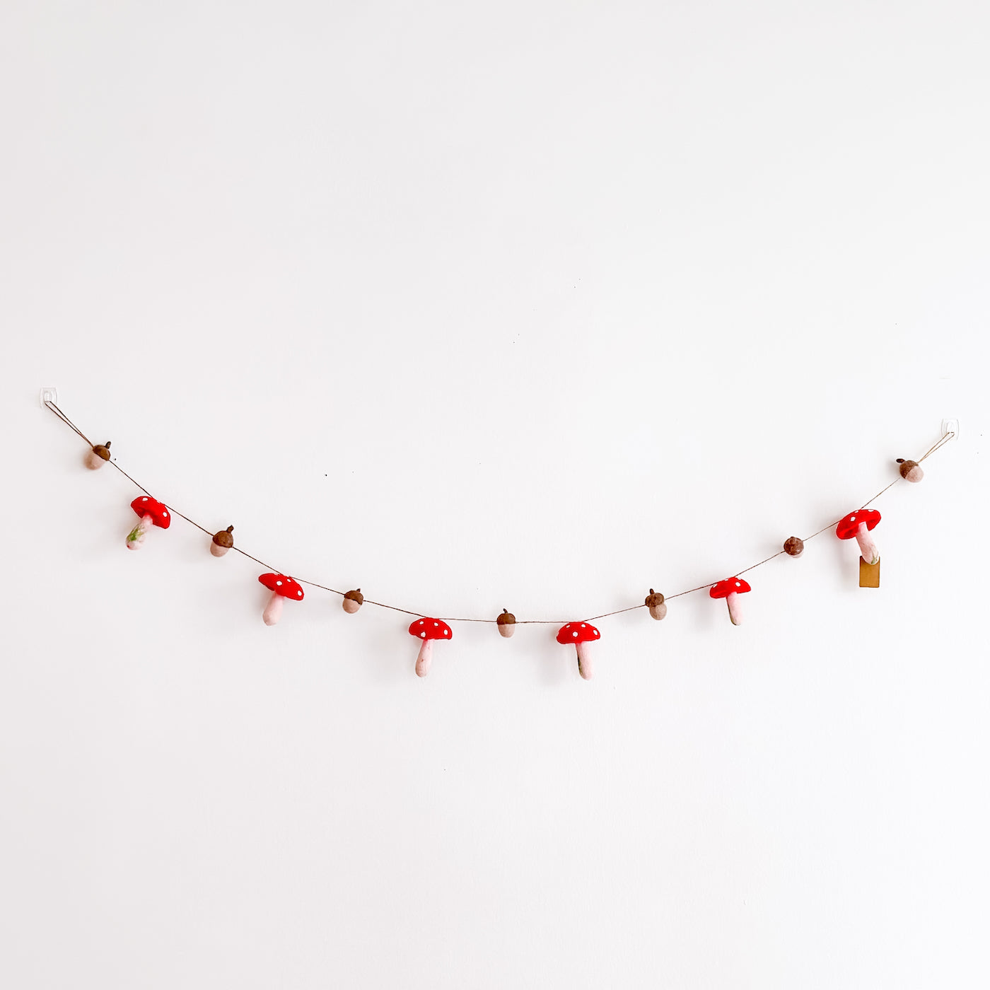 Felt Mushroom And Acorn Garland