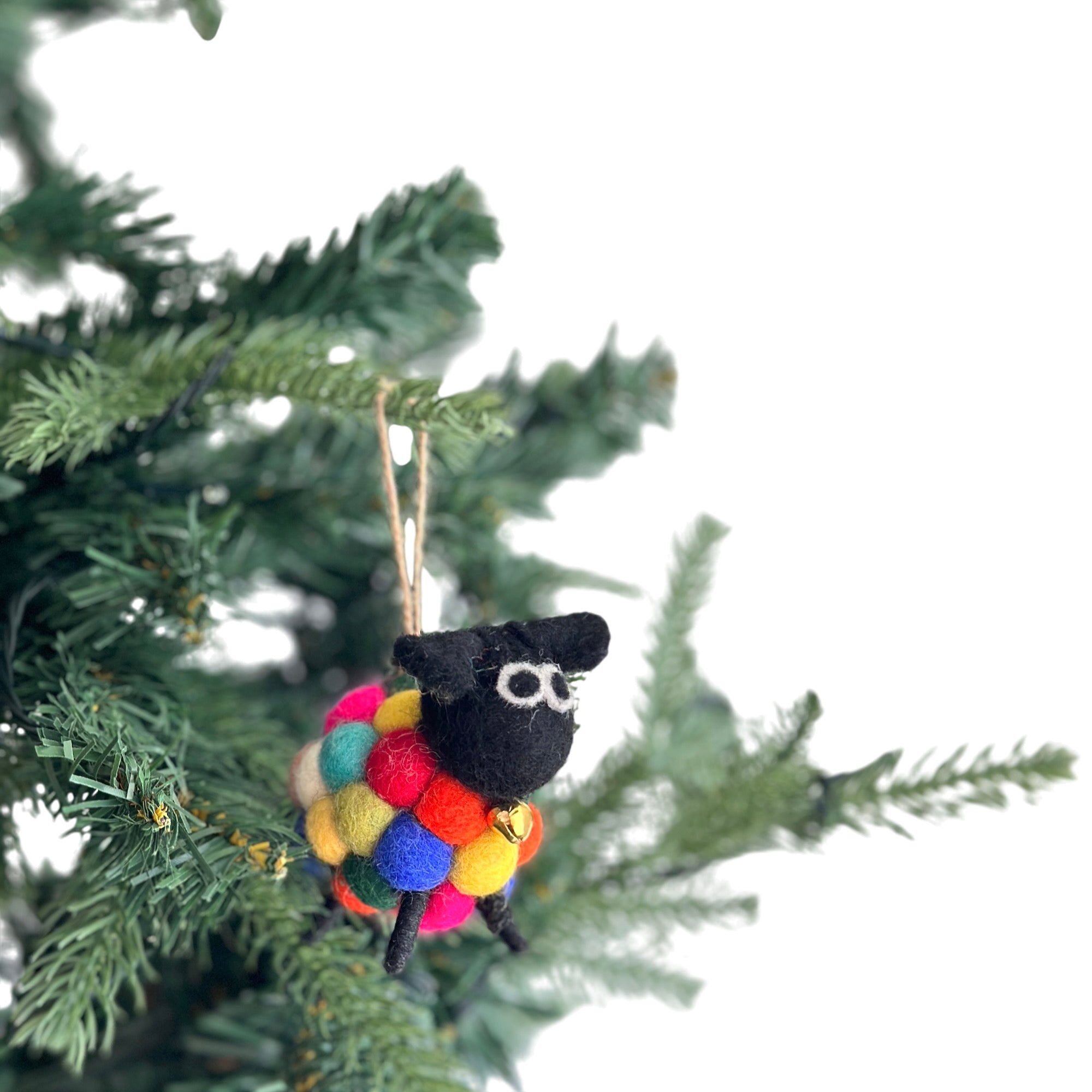 Felt Ornament - Pompom Ball Mini Sheep