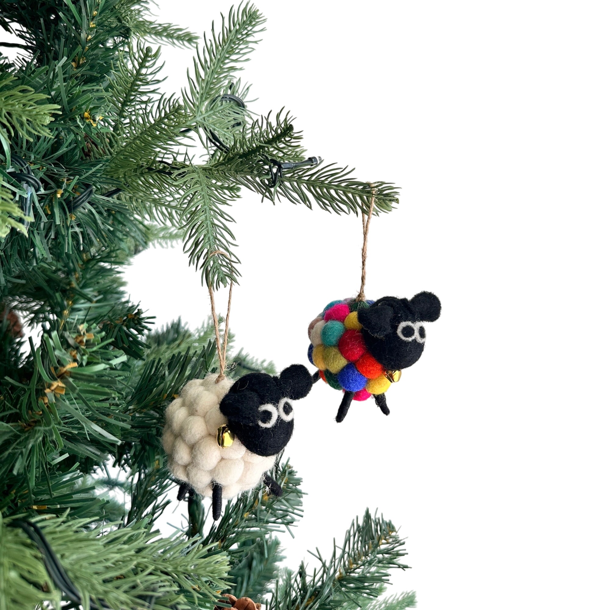 Felt Ornament - Pompom Ball Mini Sheep