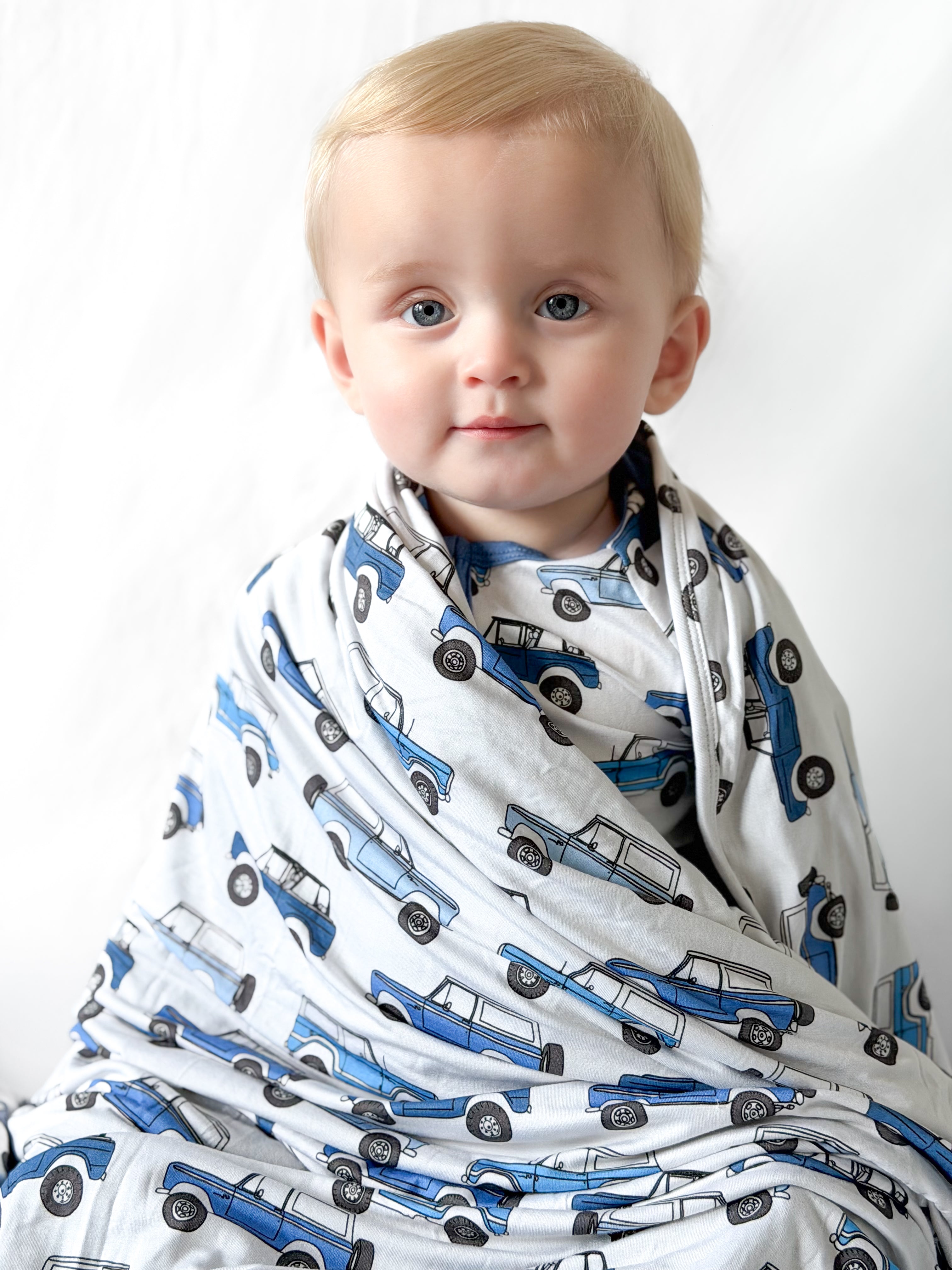 Vintage Cars Bamboo Blanket
