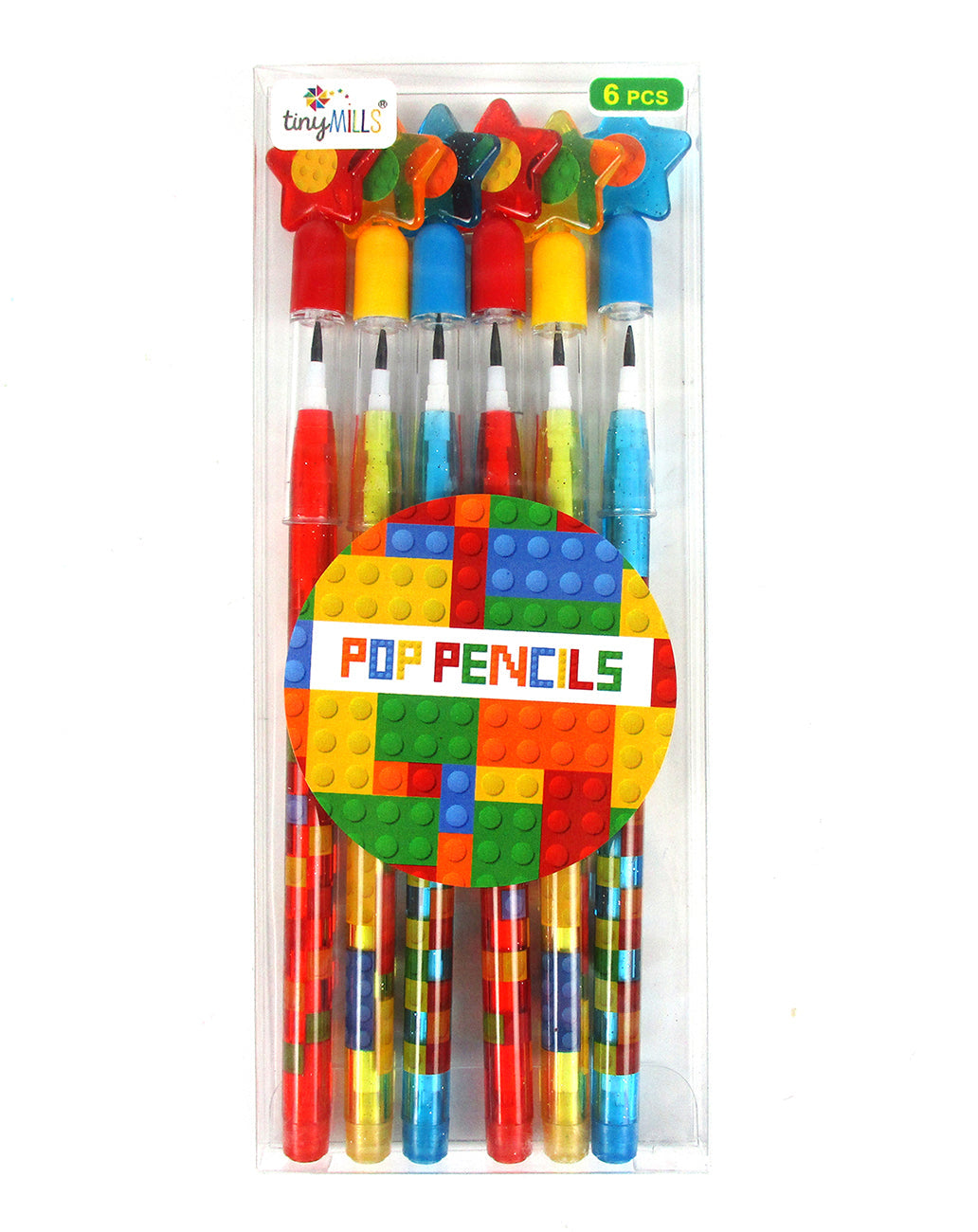 Brick Stackable Point Pencils - Set Of 6