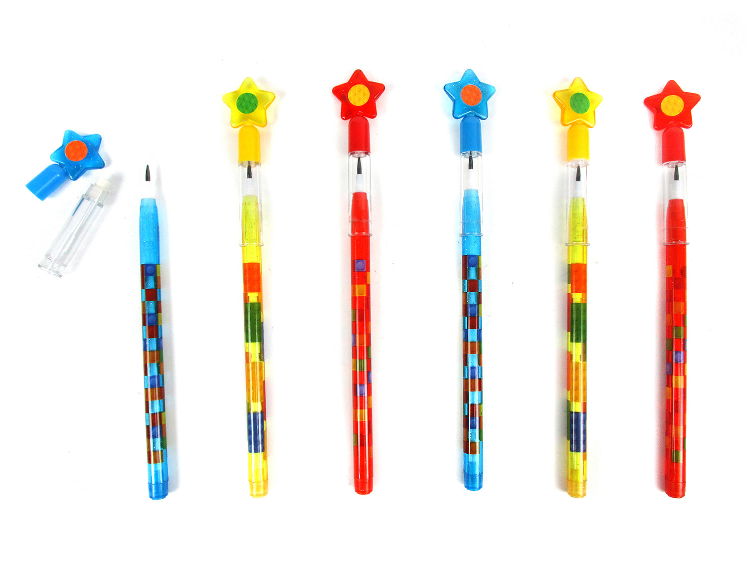Brick Stackable Point Pencils - Set Of 6