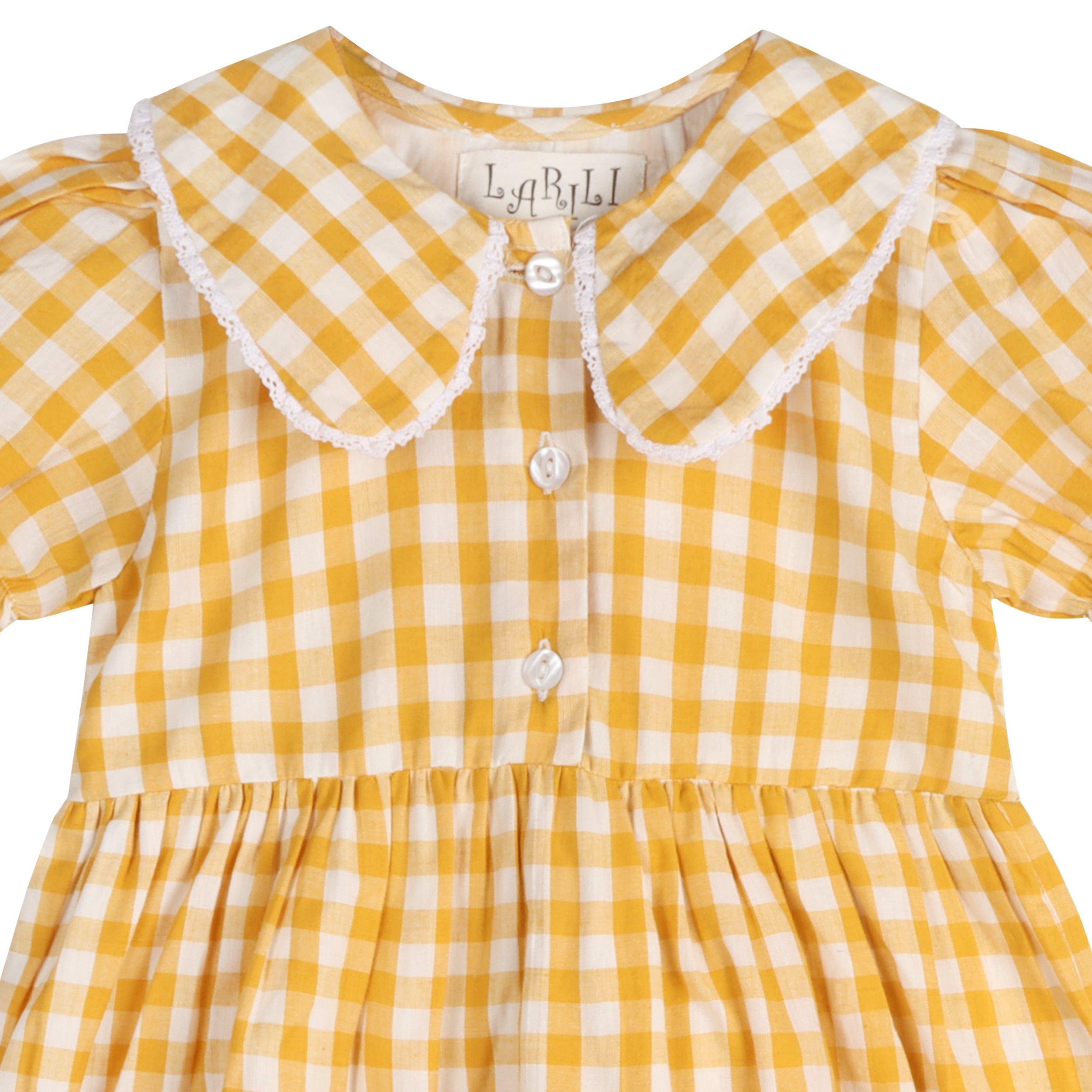 Citrus Gingham Girls Dorothy Dress