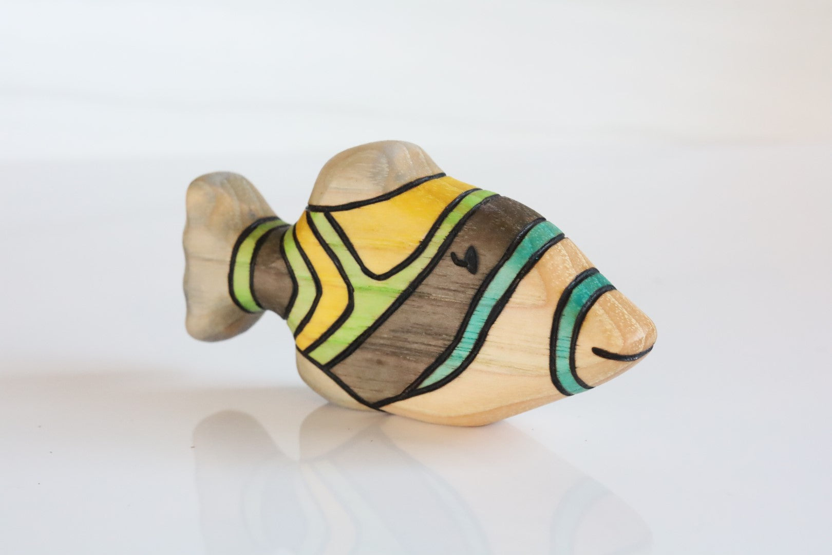 Wooden Humuhumunukunukuapua'a Trigger Fish Toy