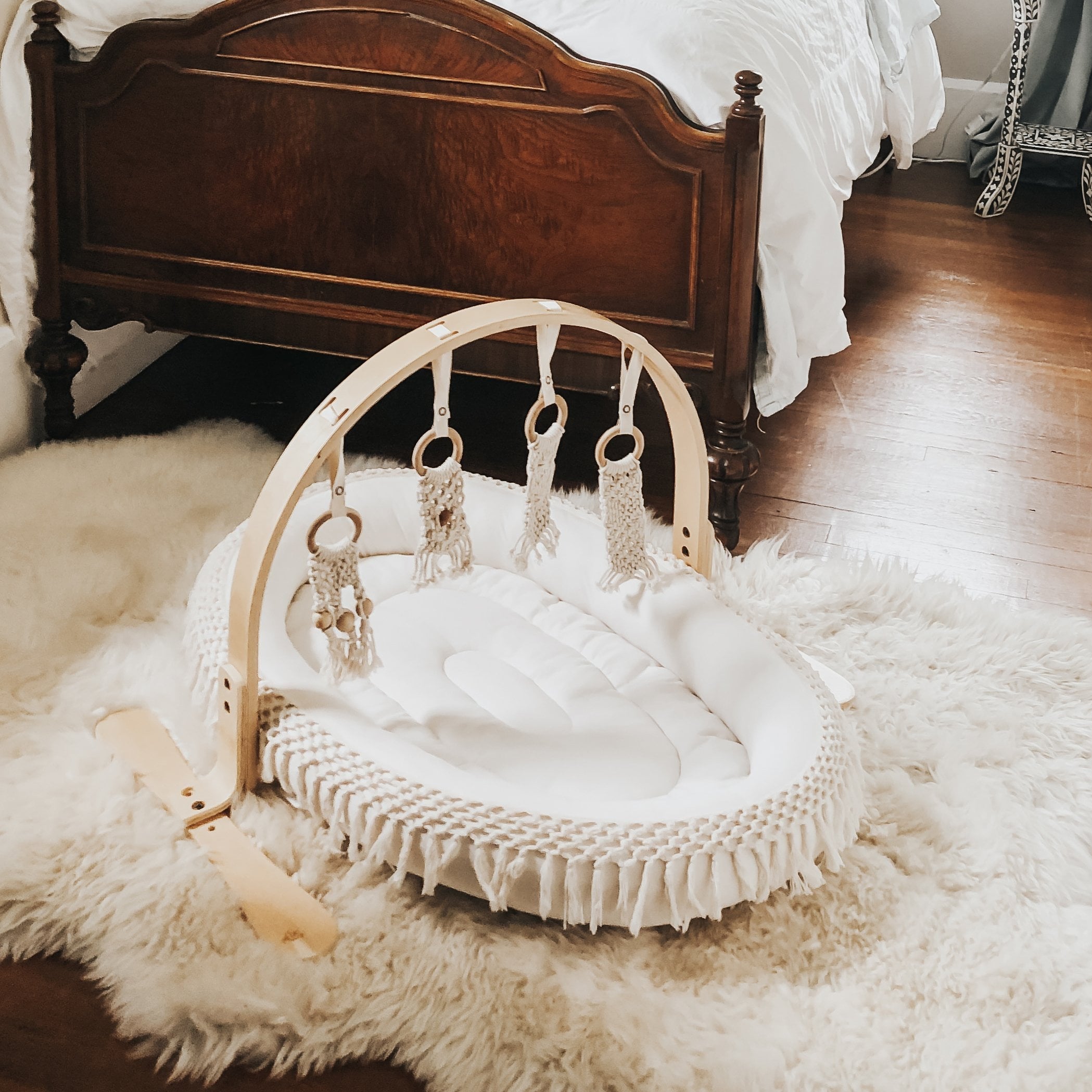 Macrame Lounge Mat & Play Gym Bundle