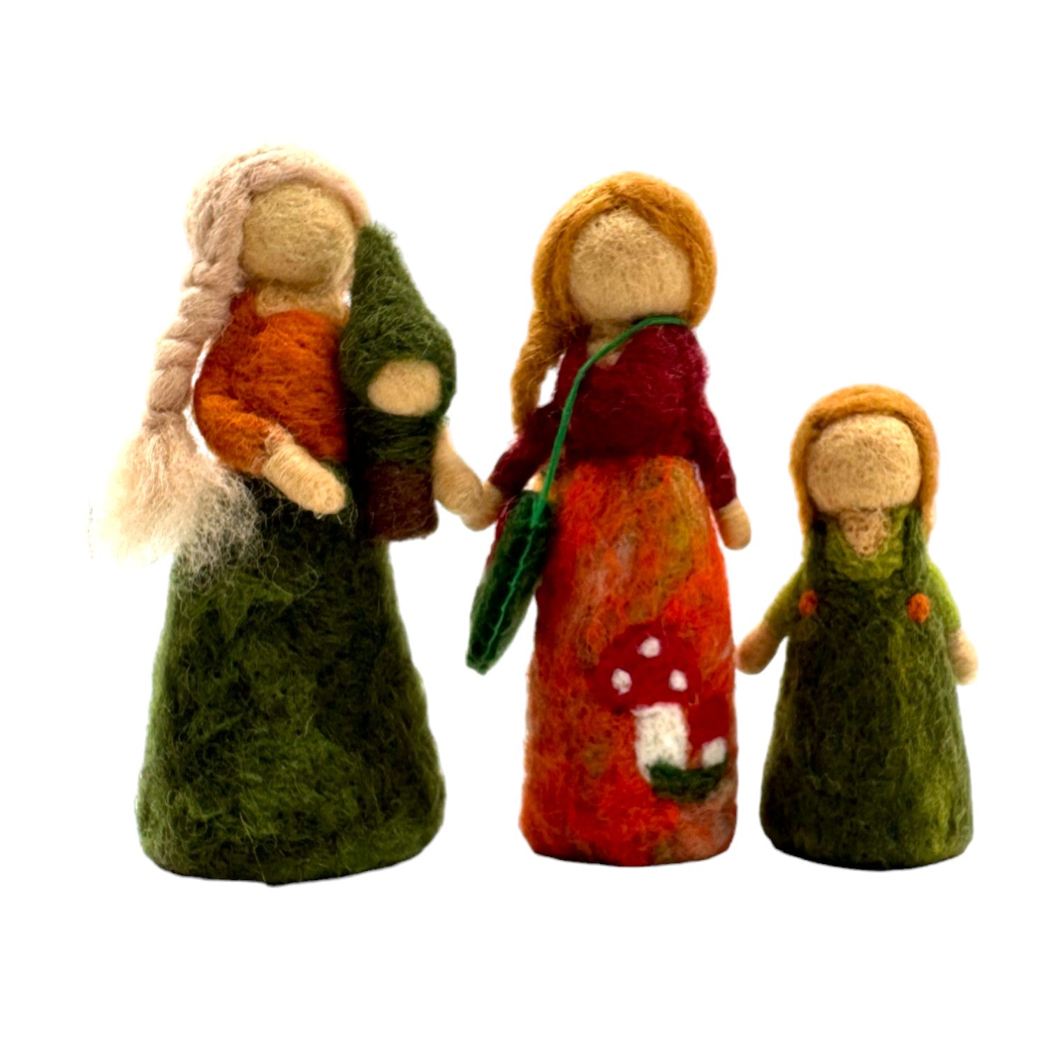 handmade In Nepal 100% Wool Felt Foods Play Set For Pretend Cooking And Farmer's Market Play