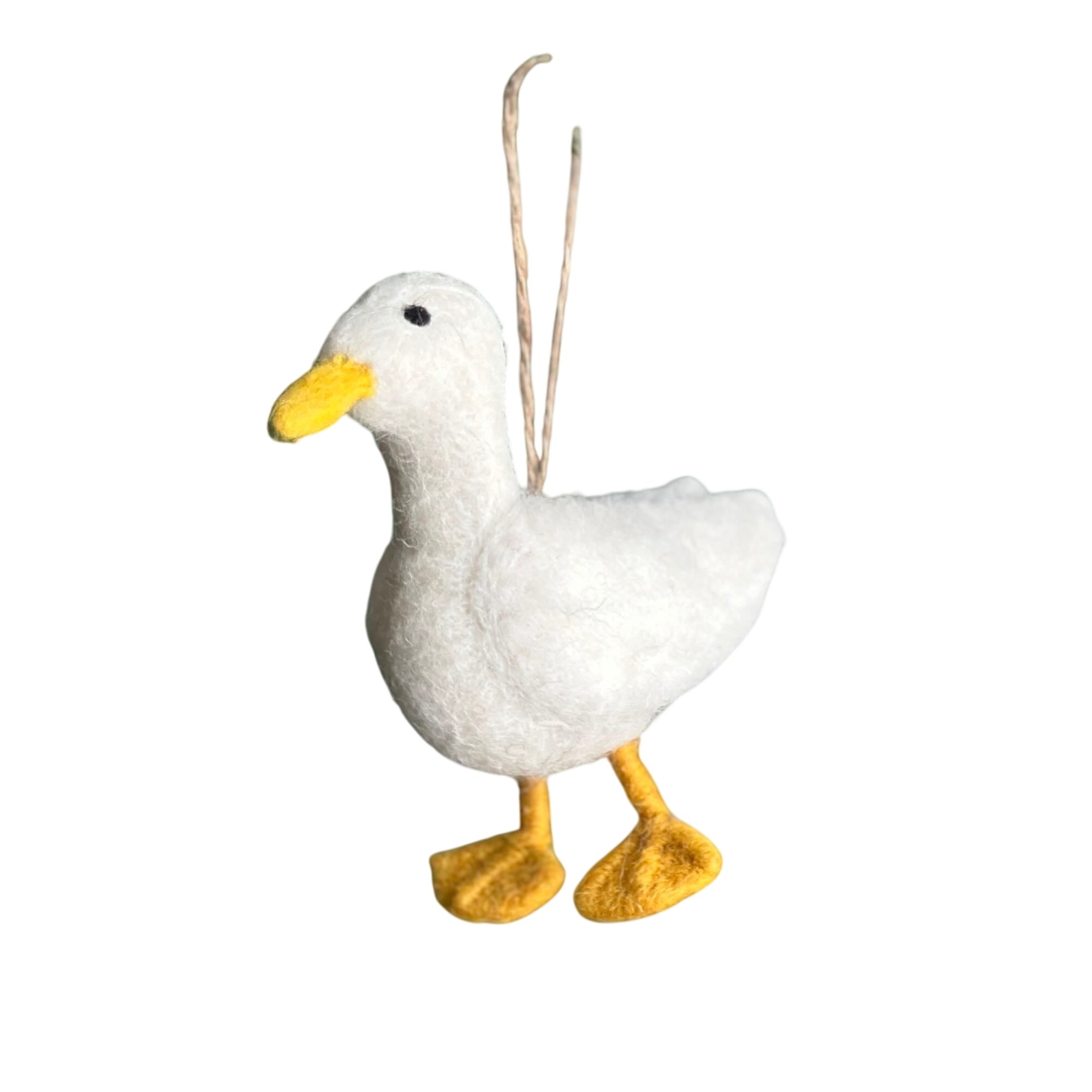 Felt Ornament - White Duck
