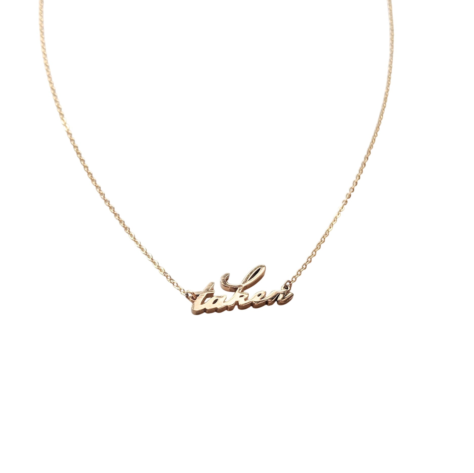 Taken Script Necklace