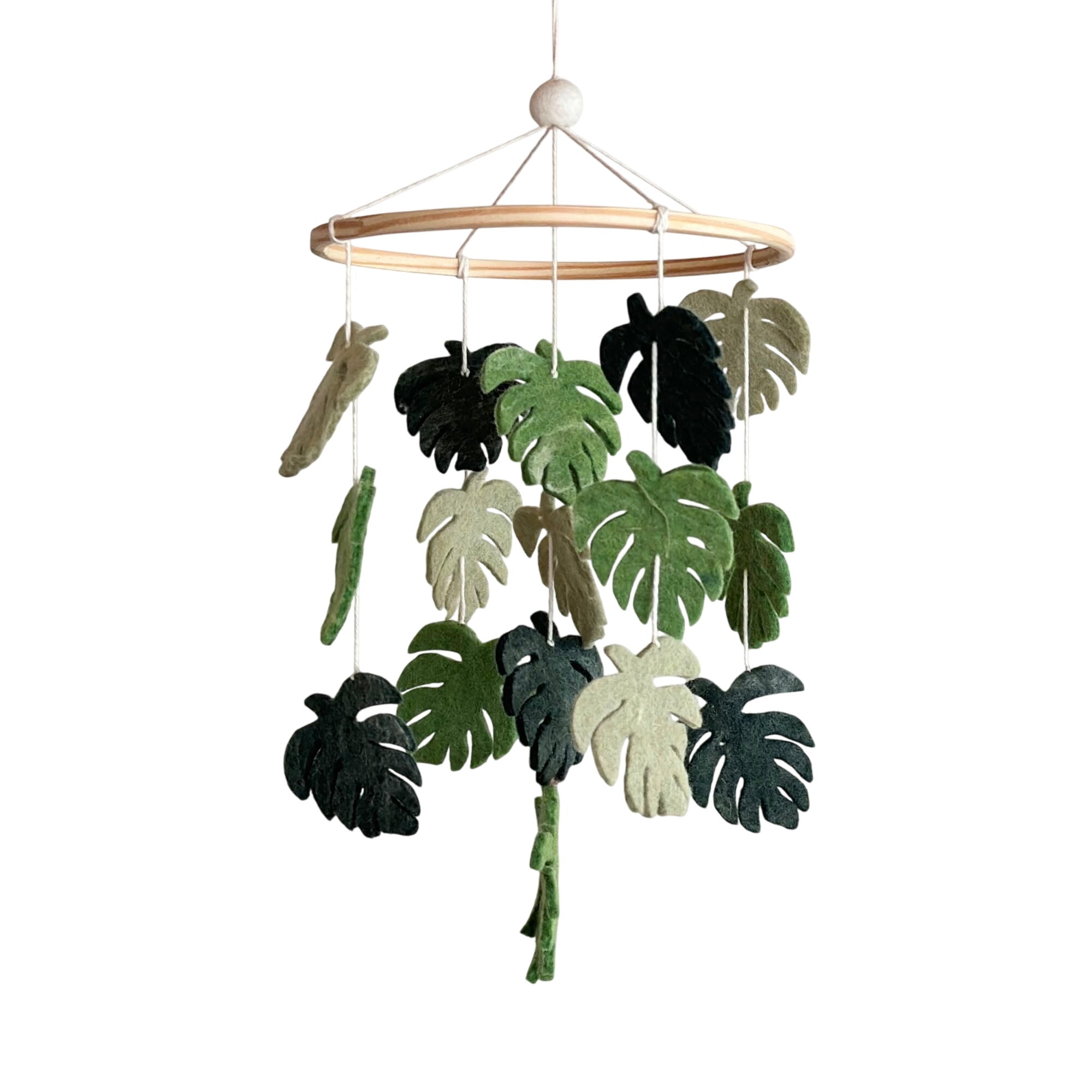 Felt Baby Mobile - Monstera Serenity