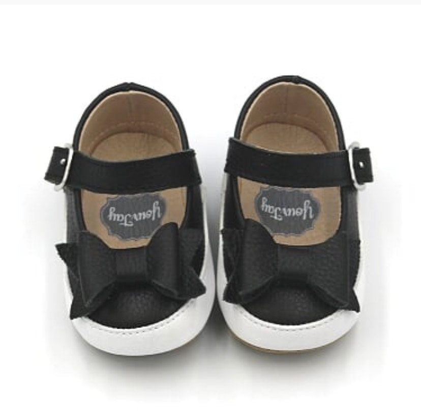 Chelsea Sneaker Sole Mary Jane With Bow - Black