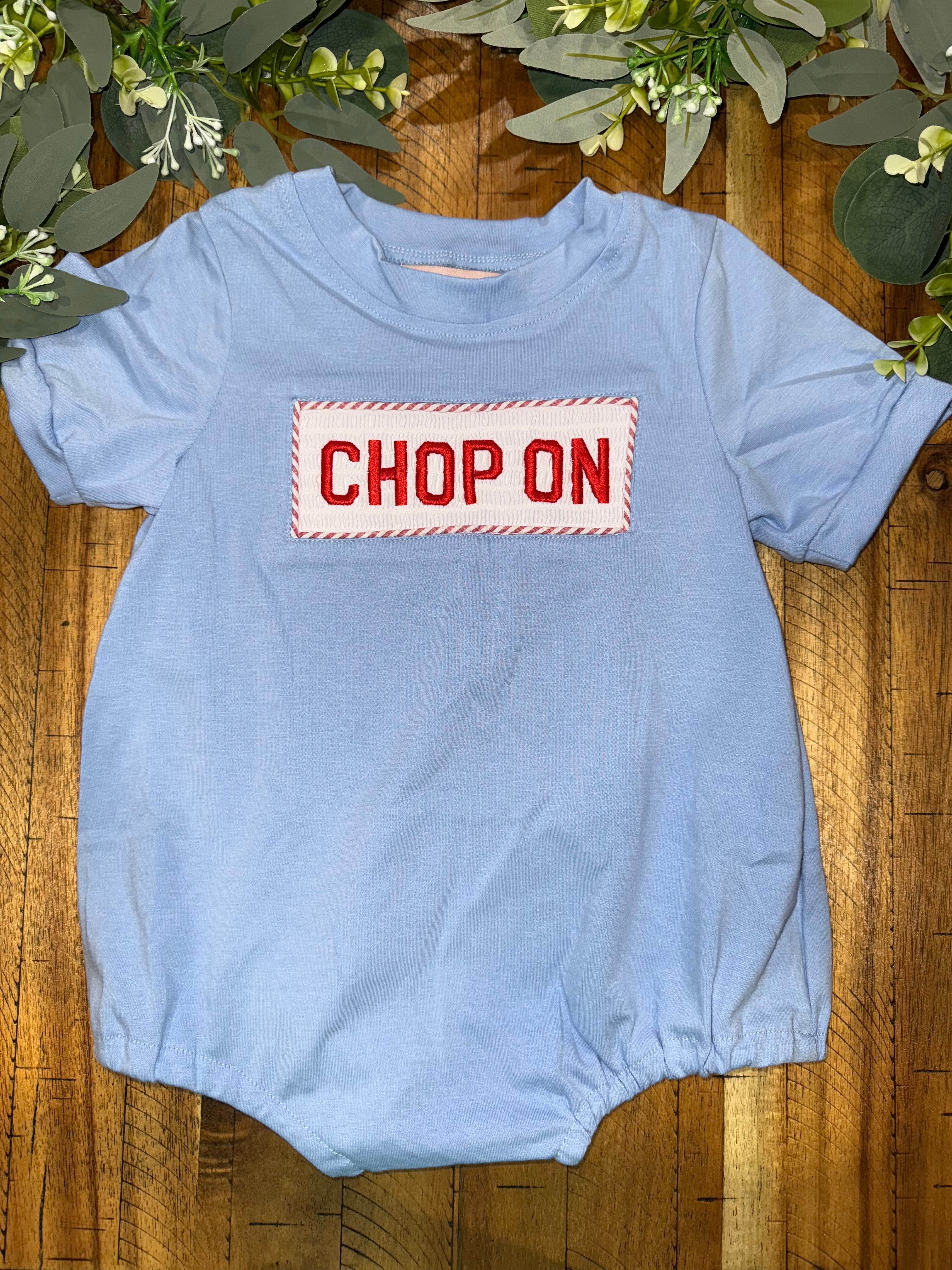 Light Blue Smocked Chop On Bubble