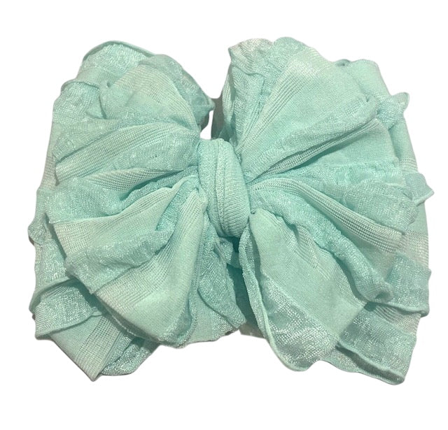 Seafoam Ruffled Headband