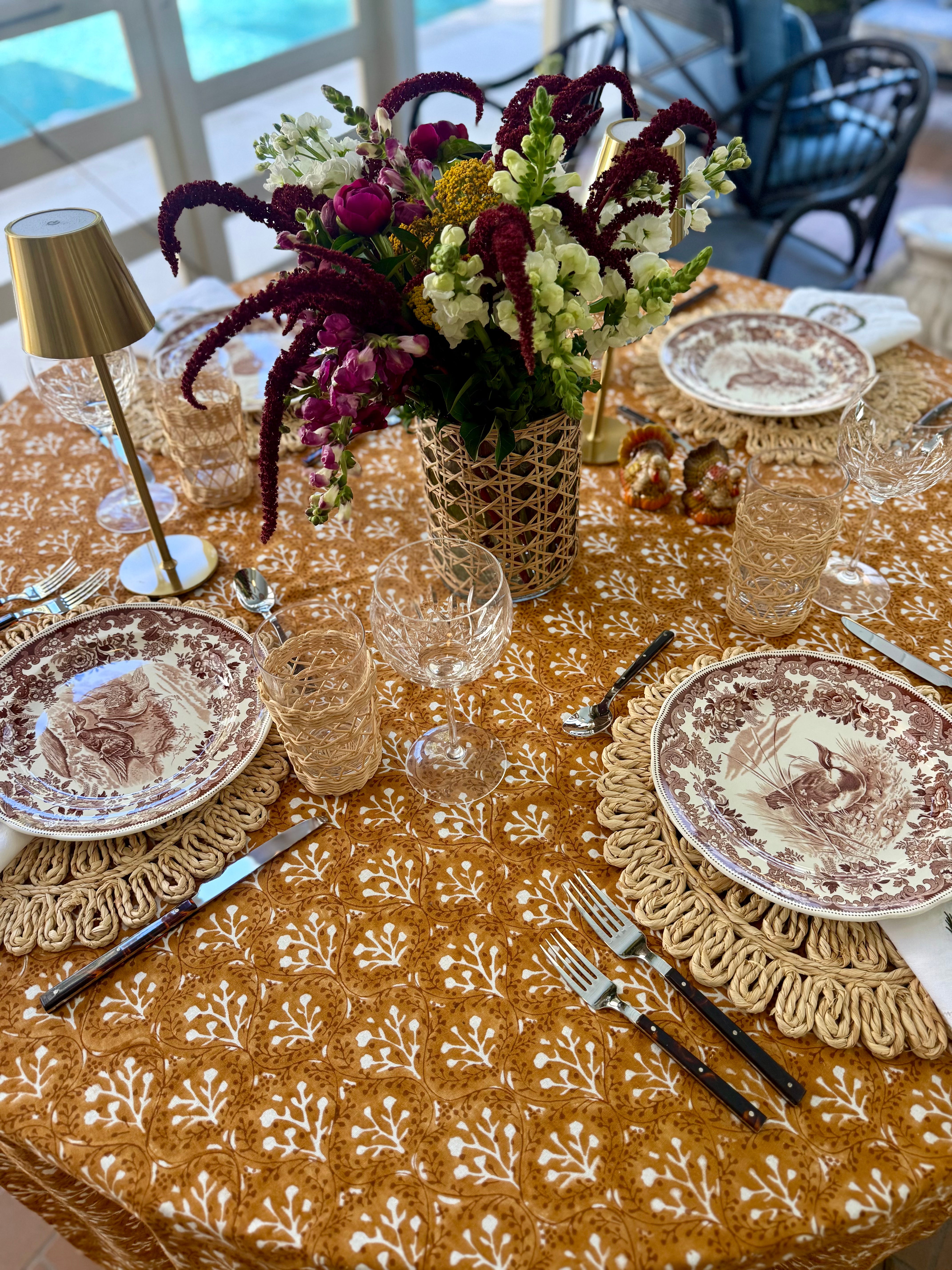Laurel Tablecloth In Goldenrod