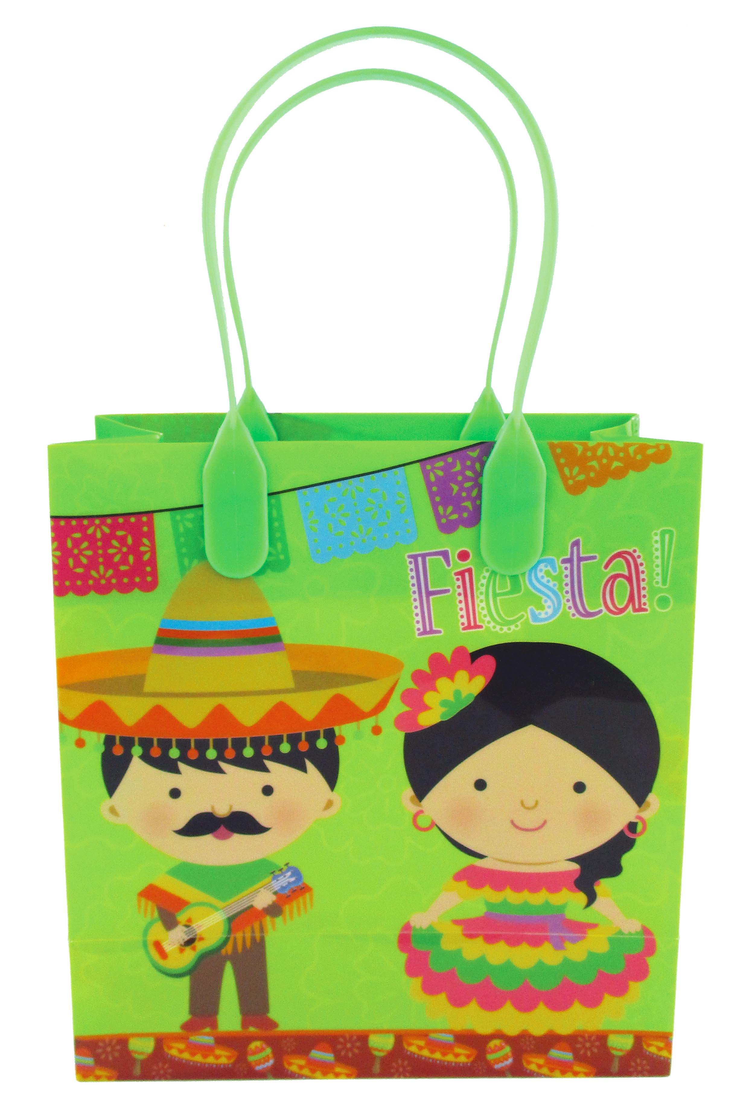Fiesta Themed Party Favor Bags Treat Bags - Set Of 6 Or 12