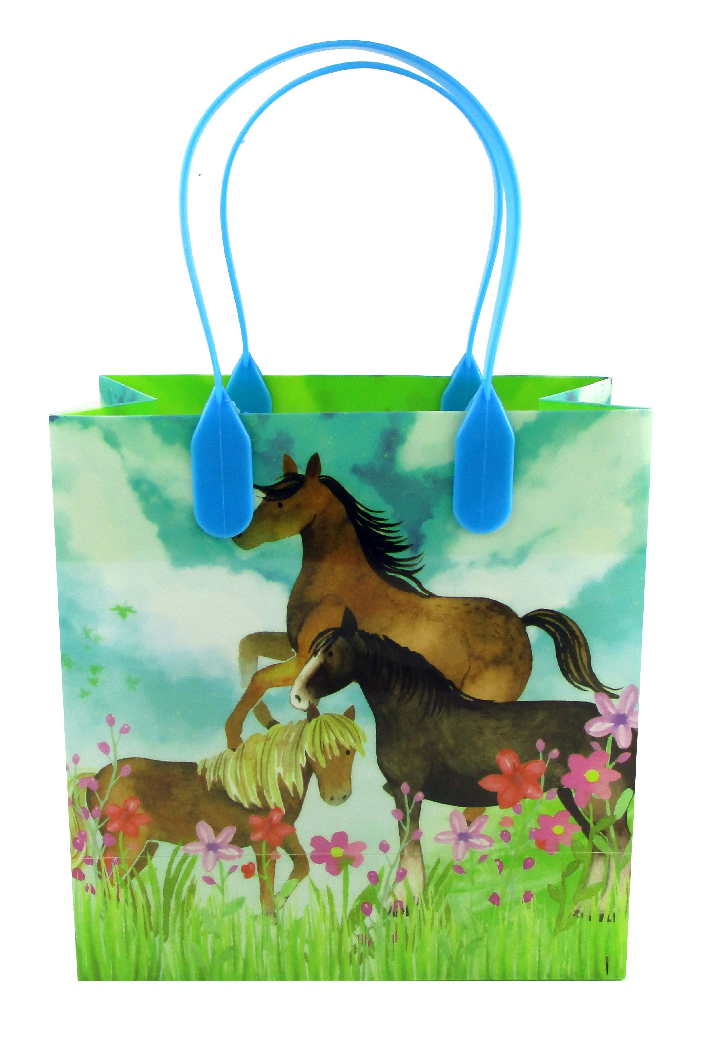 Horse And Pony Themed Party Favor Treat Bags - Set Of 6 Or 12