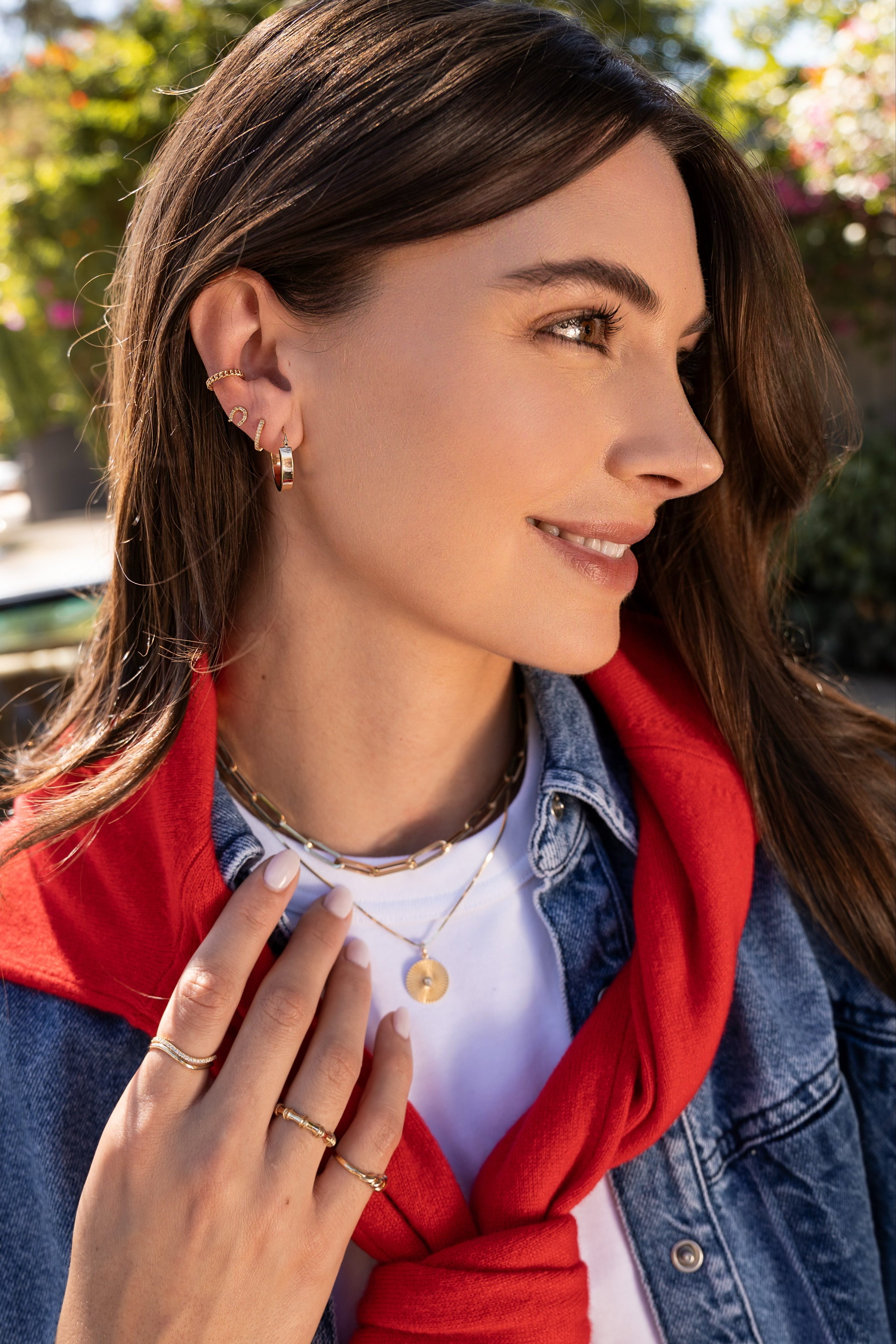 14k Gold Mini Cuban Link Ear Cuff