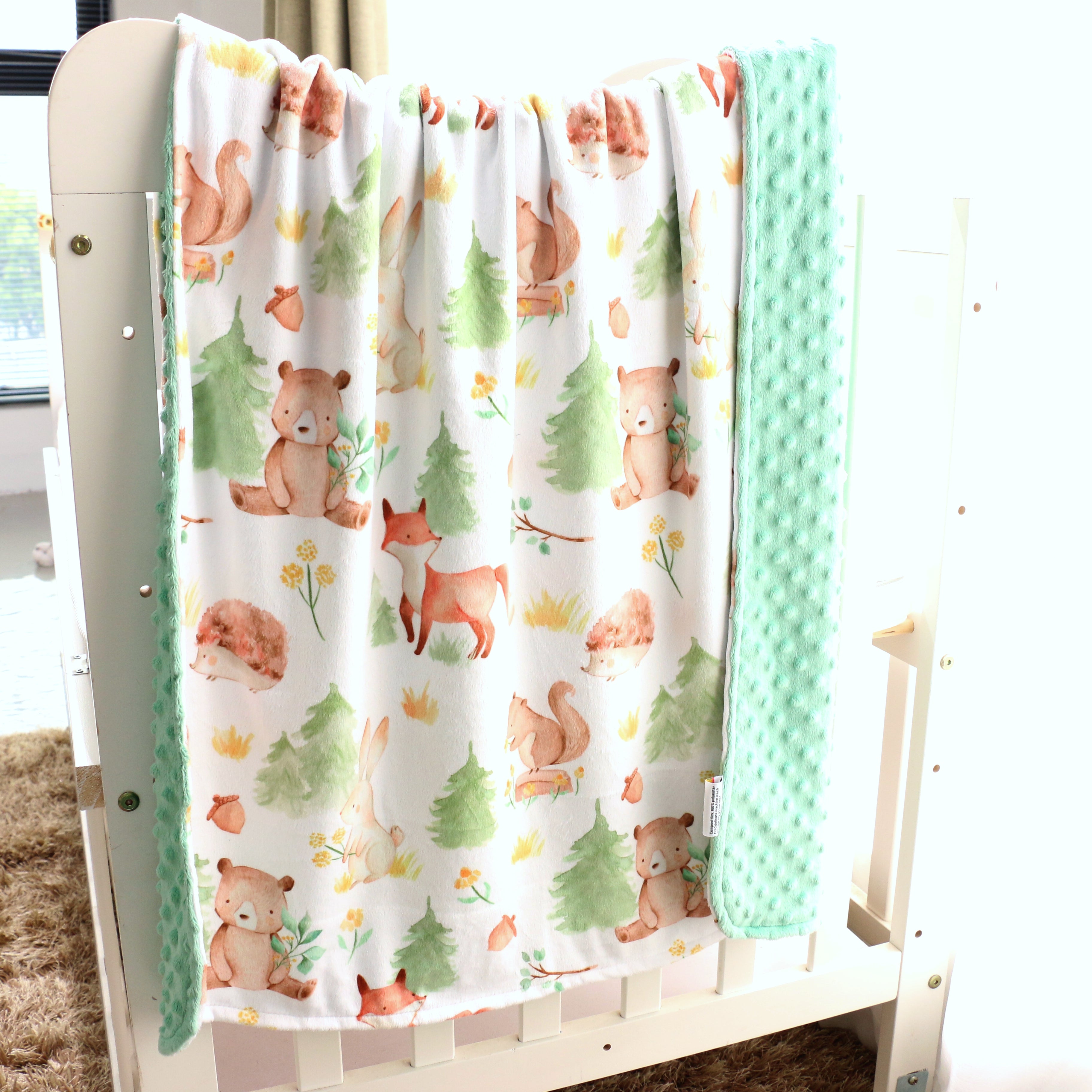 Forest Friends Minky Baby Blanket