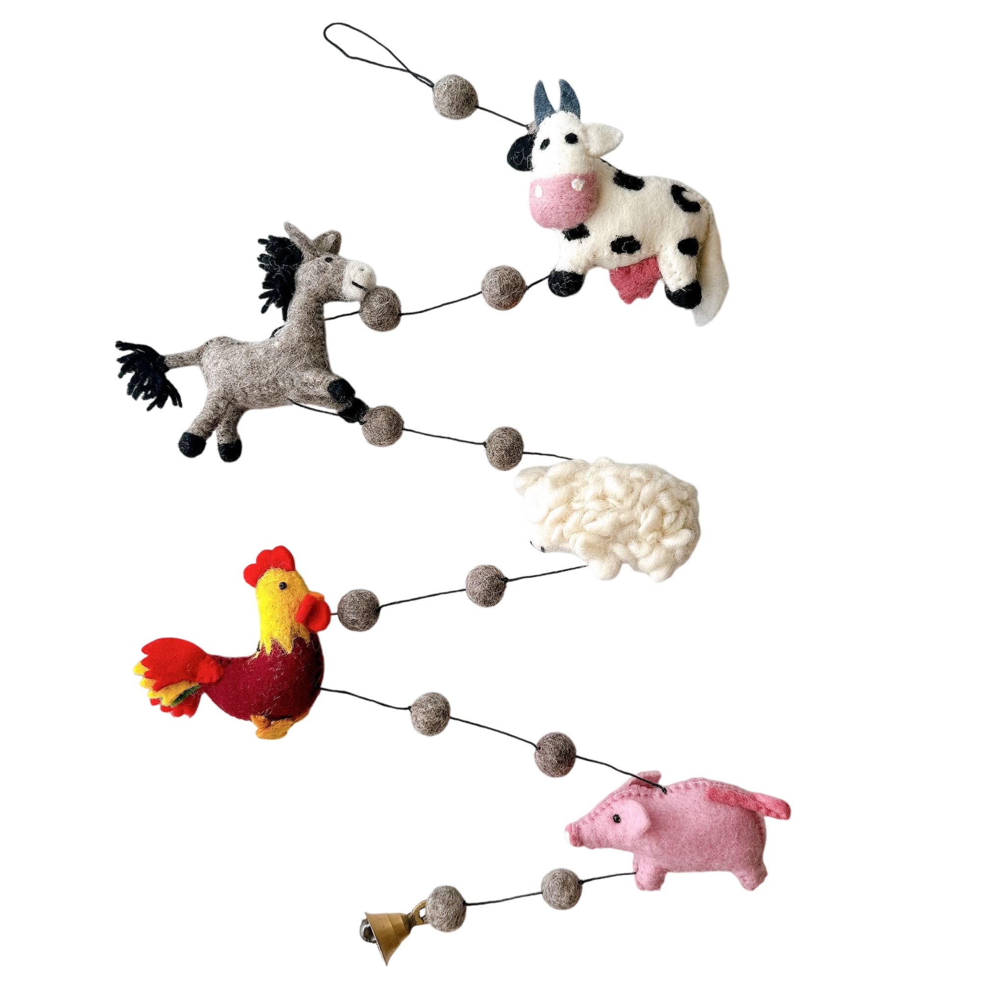 Felt Farml Animal Garland