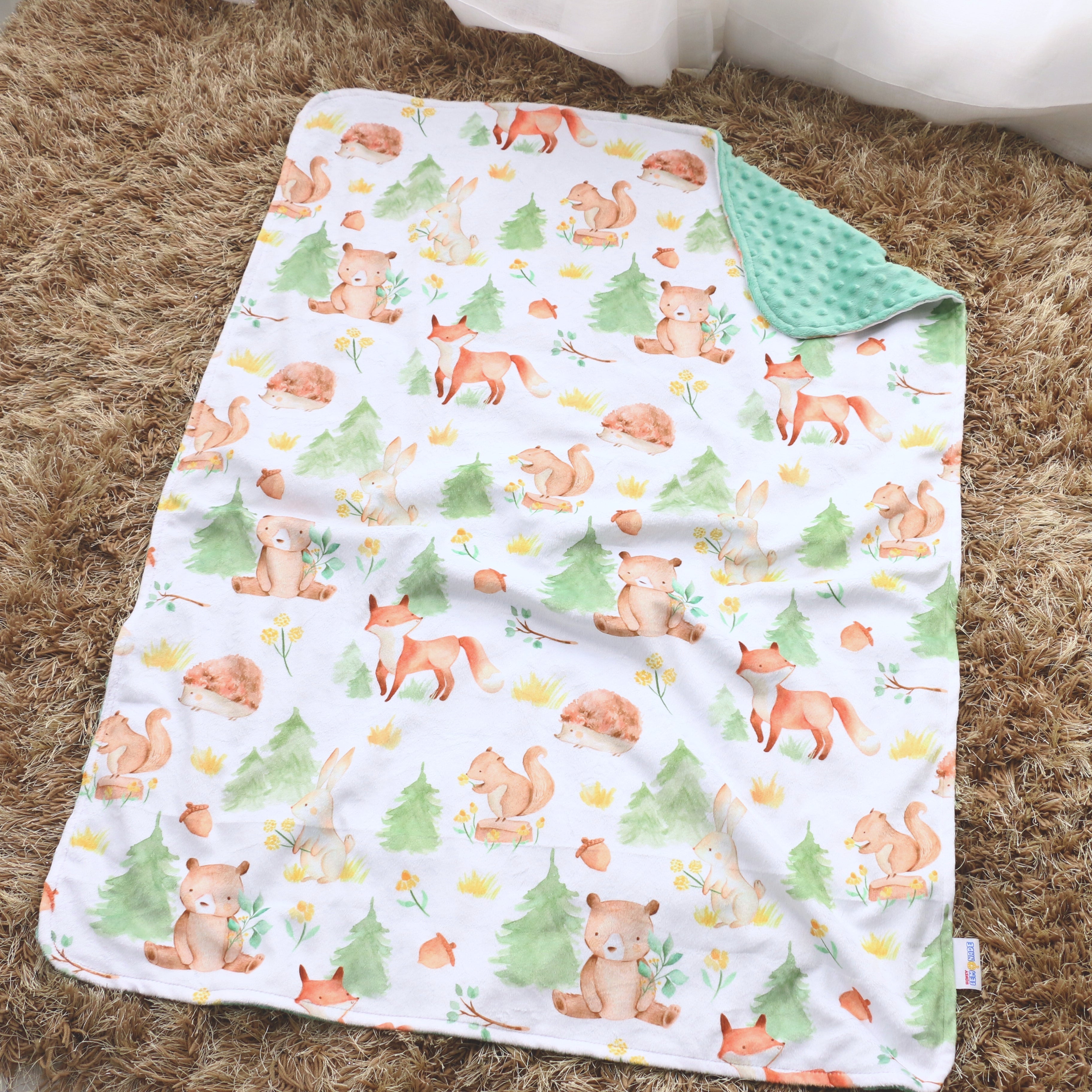 Forest Friends Minky Baby Blanket