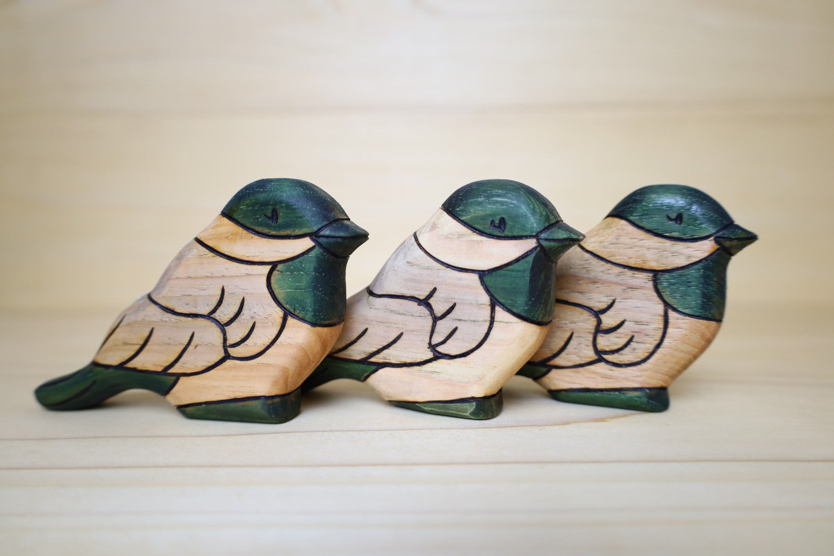 Wooden Chickadee Toy