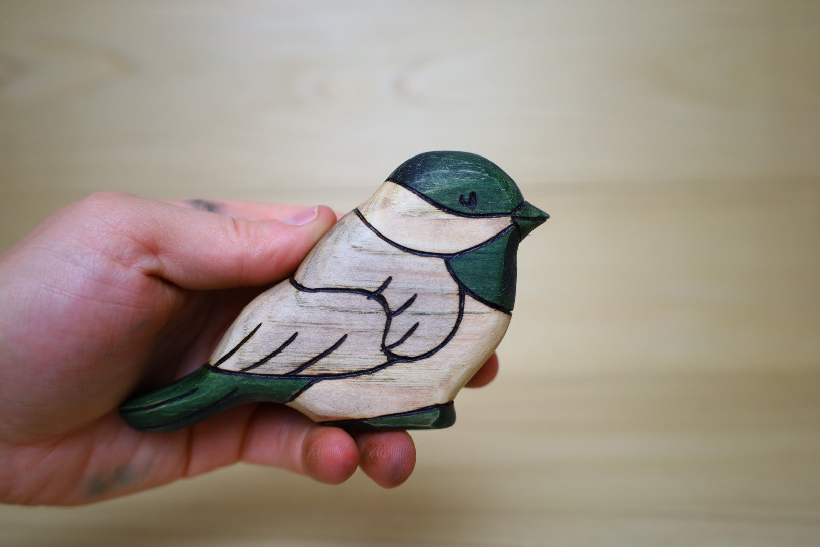 Wooden Chickadee Toy