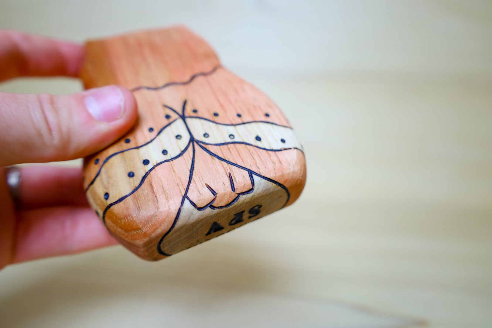 Wooden Horned Owl Toy