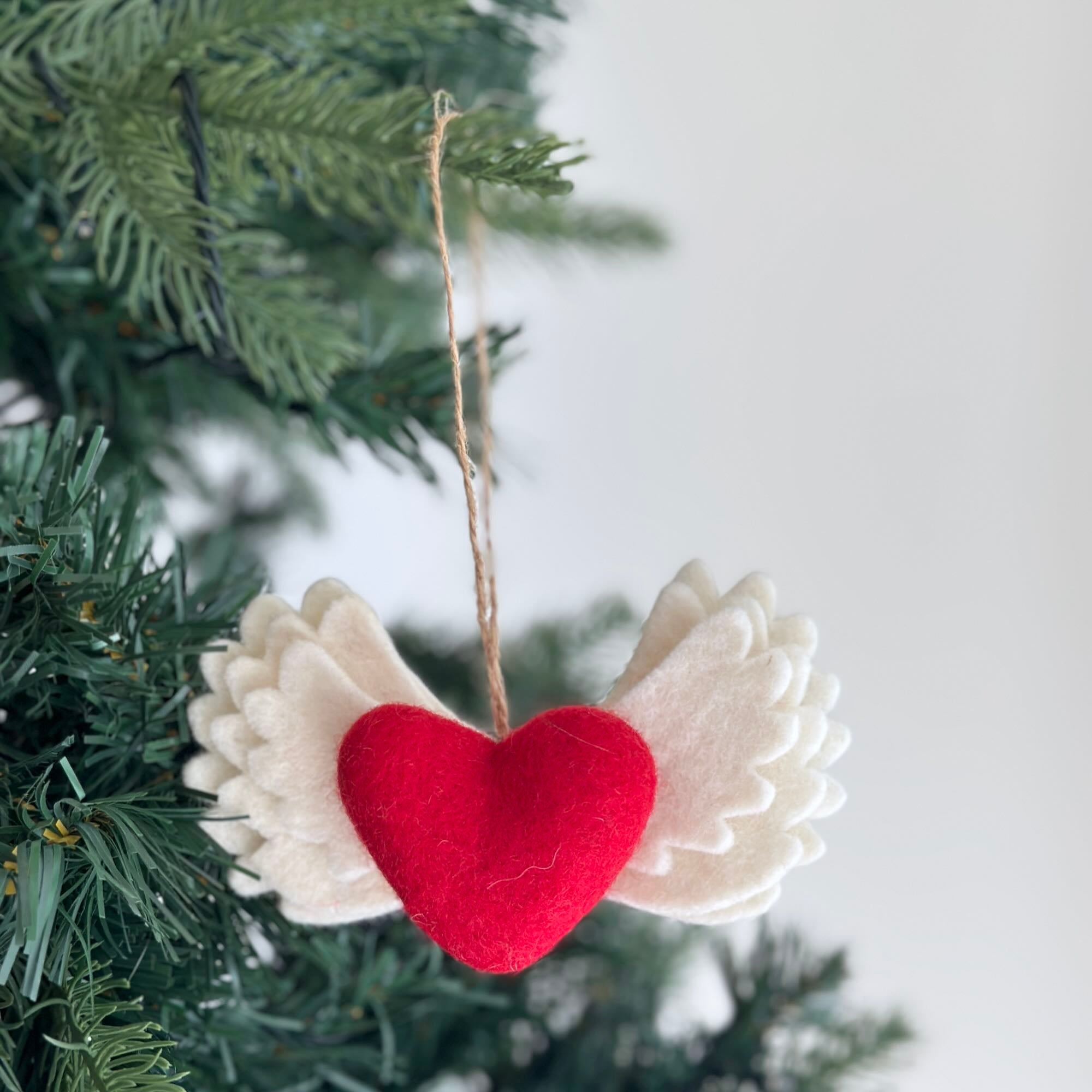 Felt Ornament - Love With Wing Ornament