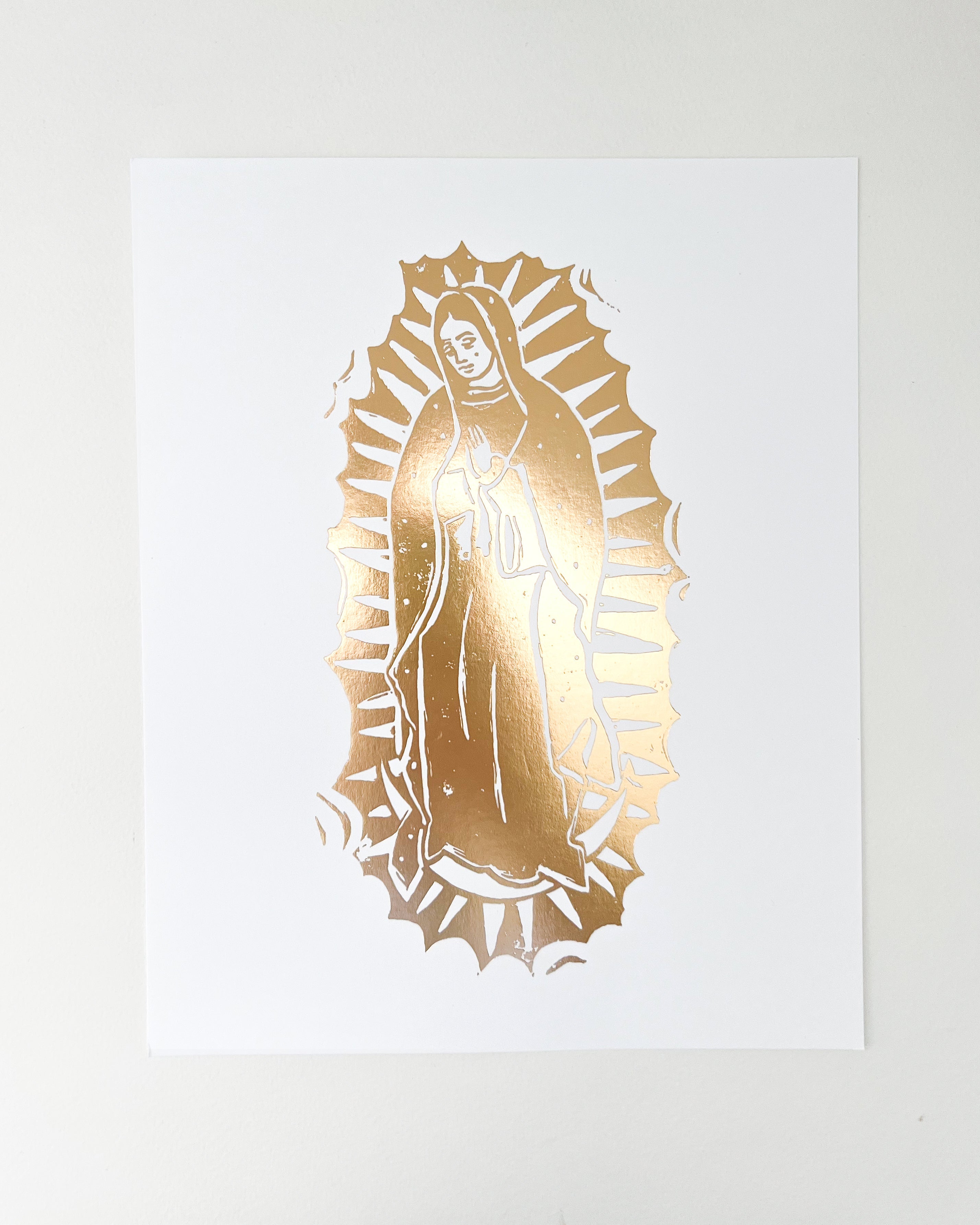Our Lady Of Guadalupe 8x10 Gold Leaf Print