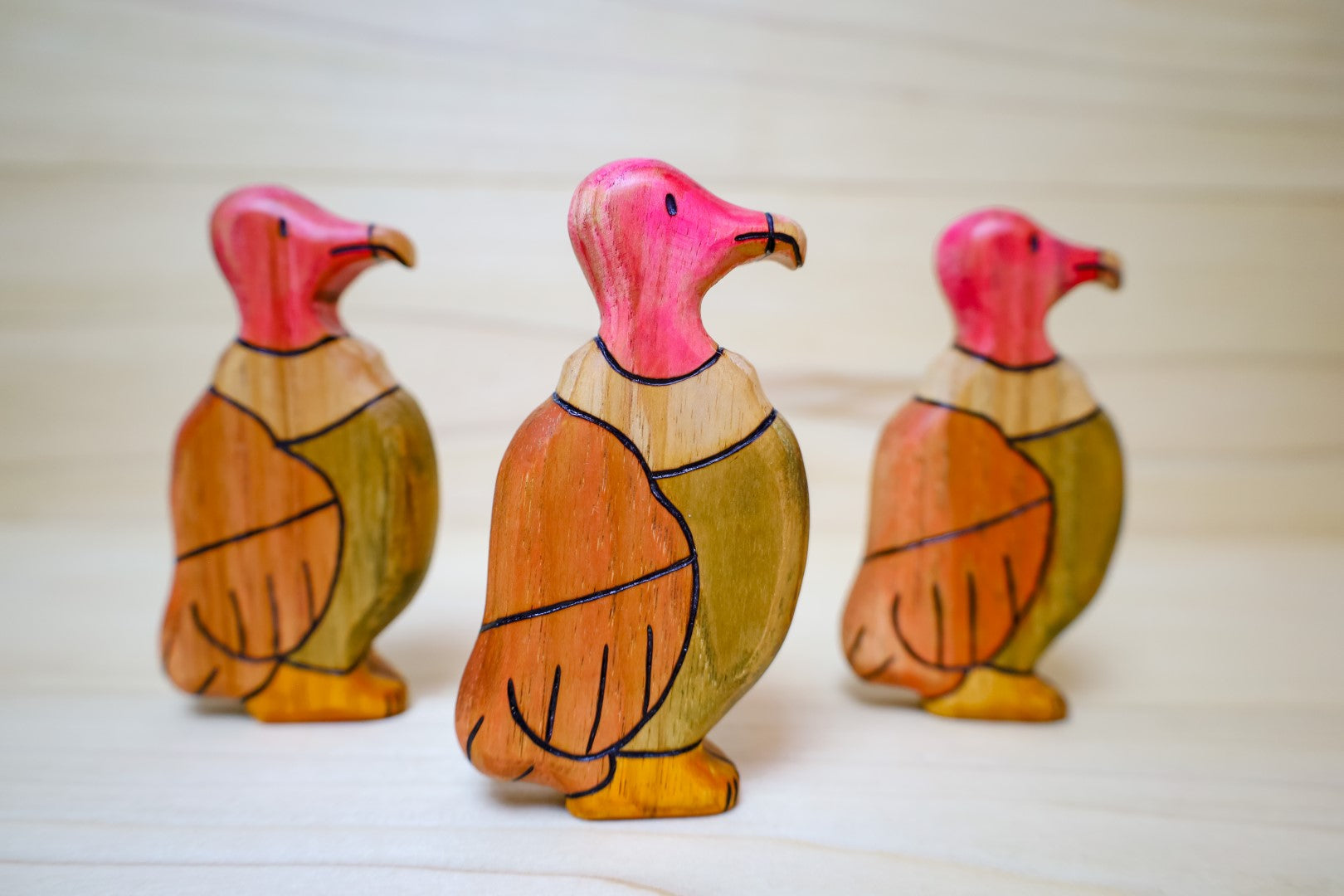 Wooden Vulture Toy