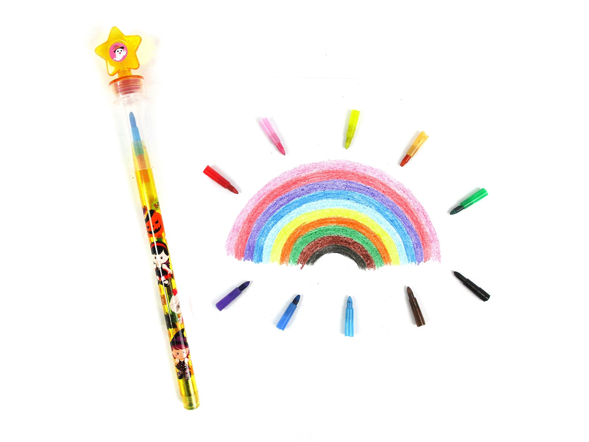Halloween Stackable Crayon With Stamper Topper