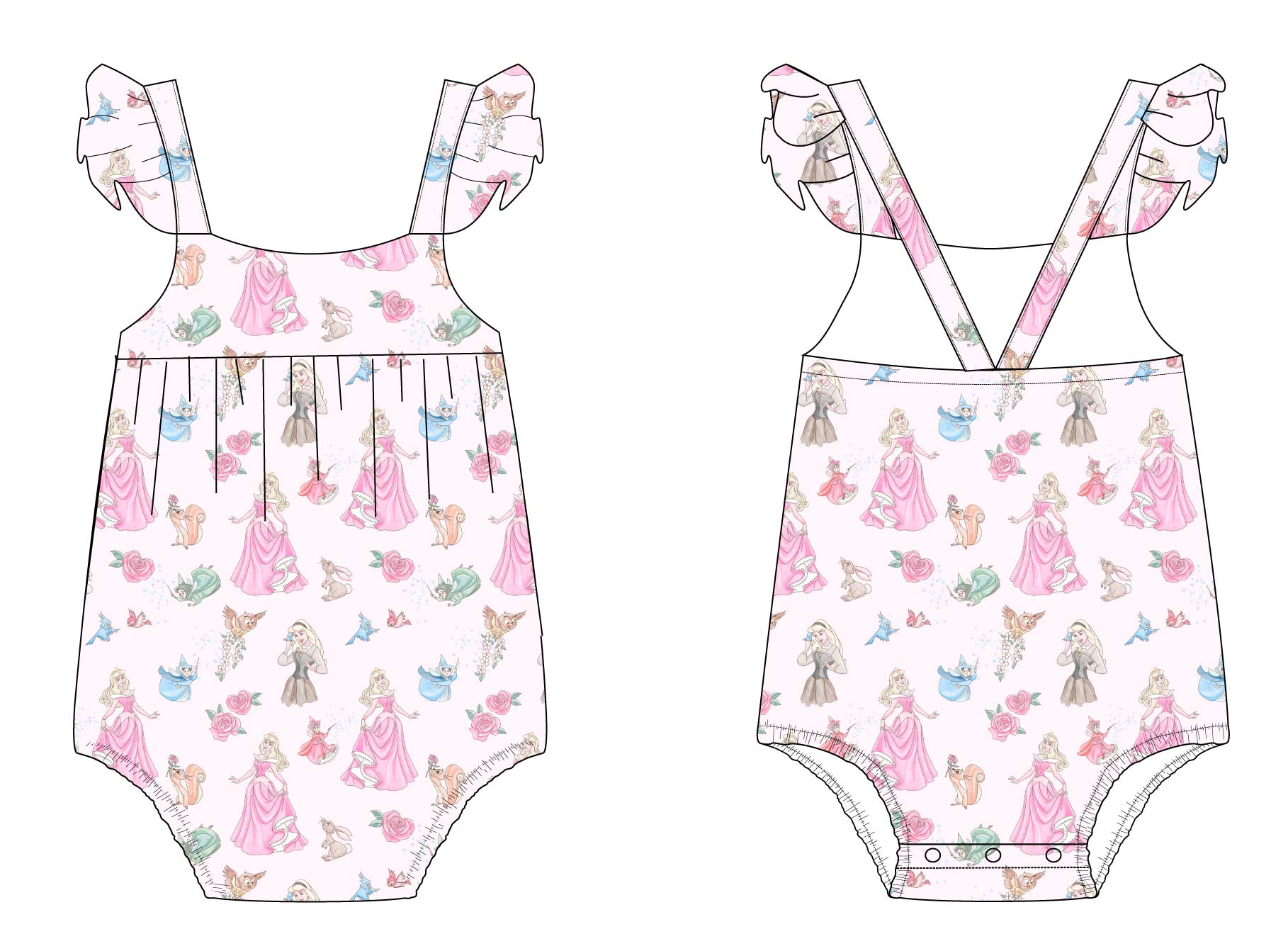 Rose - Bubble Romper