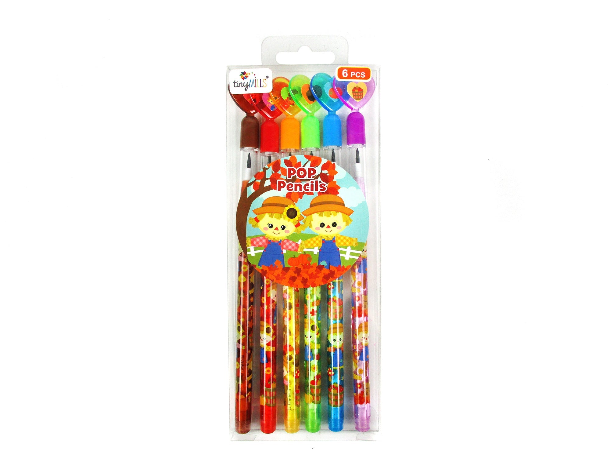 Autumn Harvest Stackable Point Pencils - Set Of 6