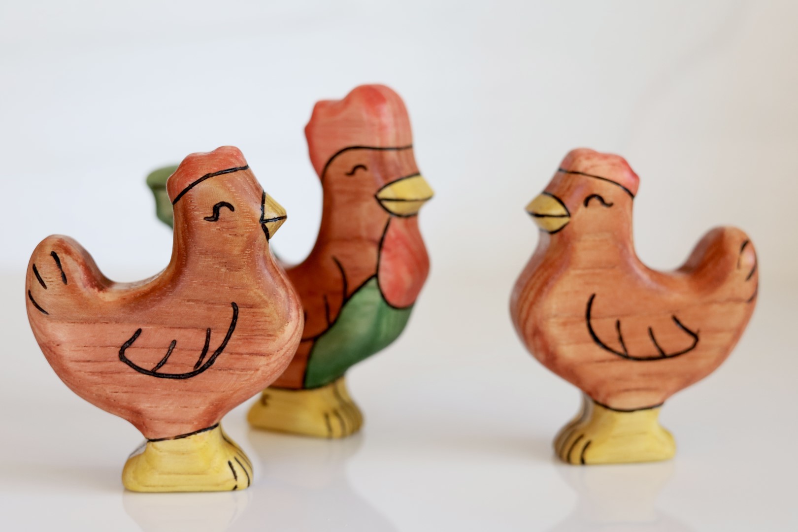 Wooden Chicken Toy - Rooster Or Hen