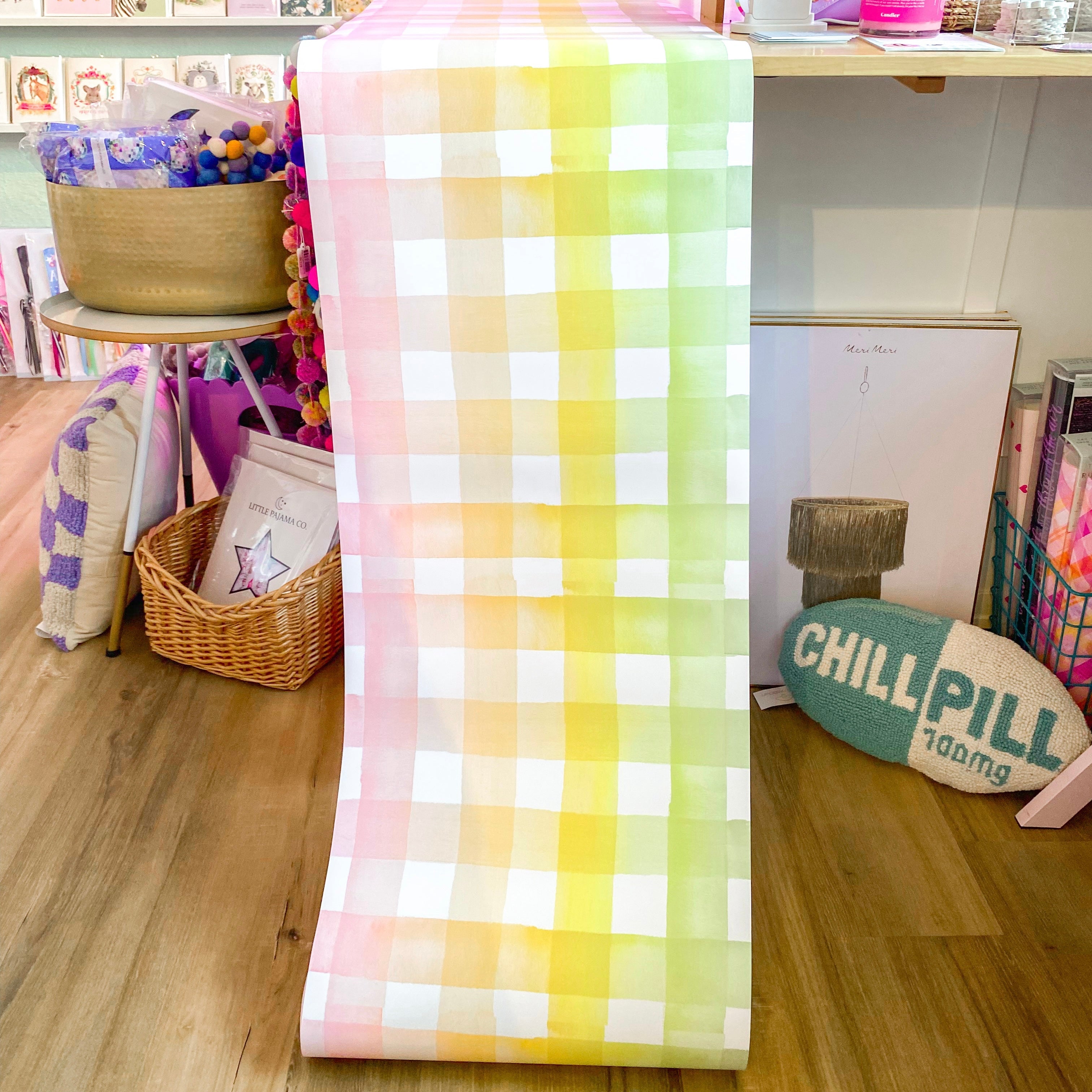 Sunset Gingham Table Runner