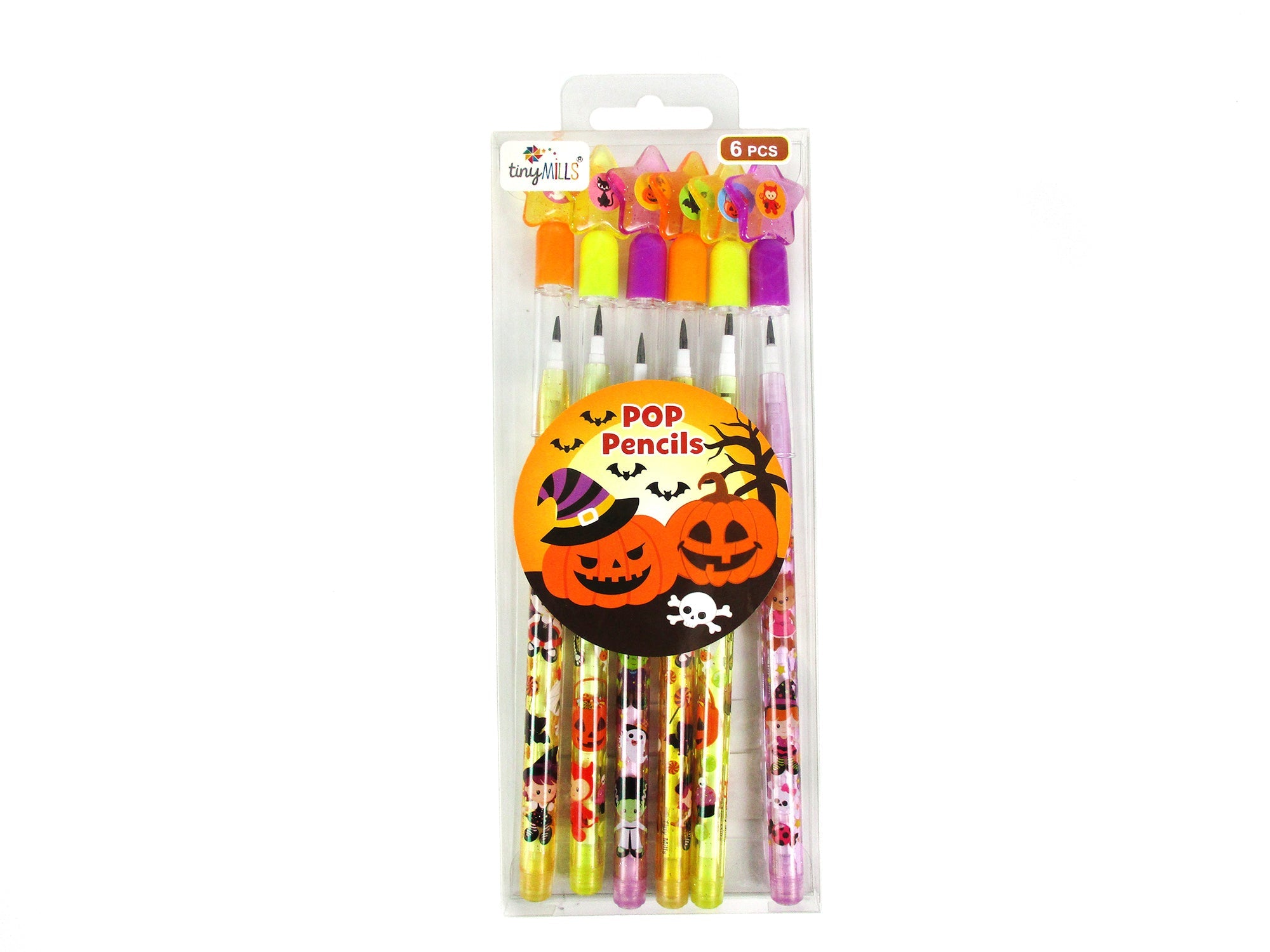 Halloween Stackable Point Pencils - Set Of 6