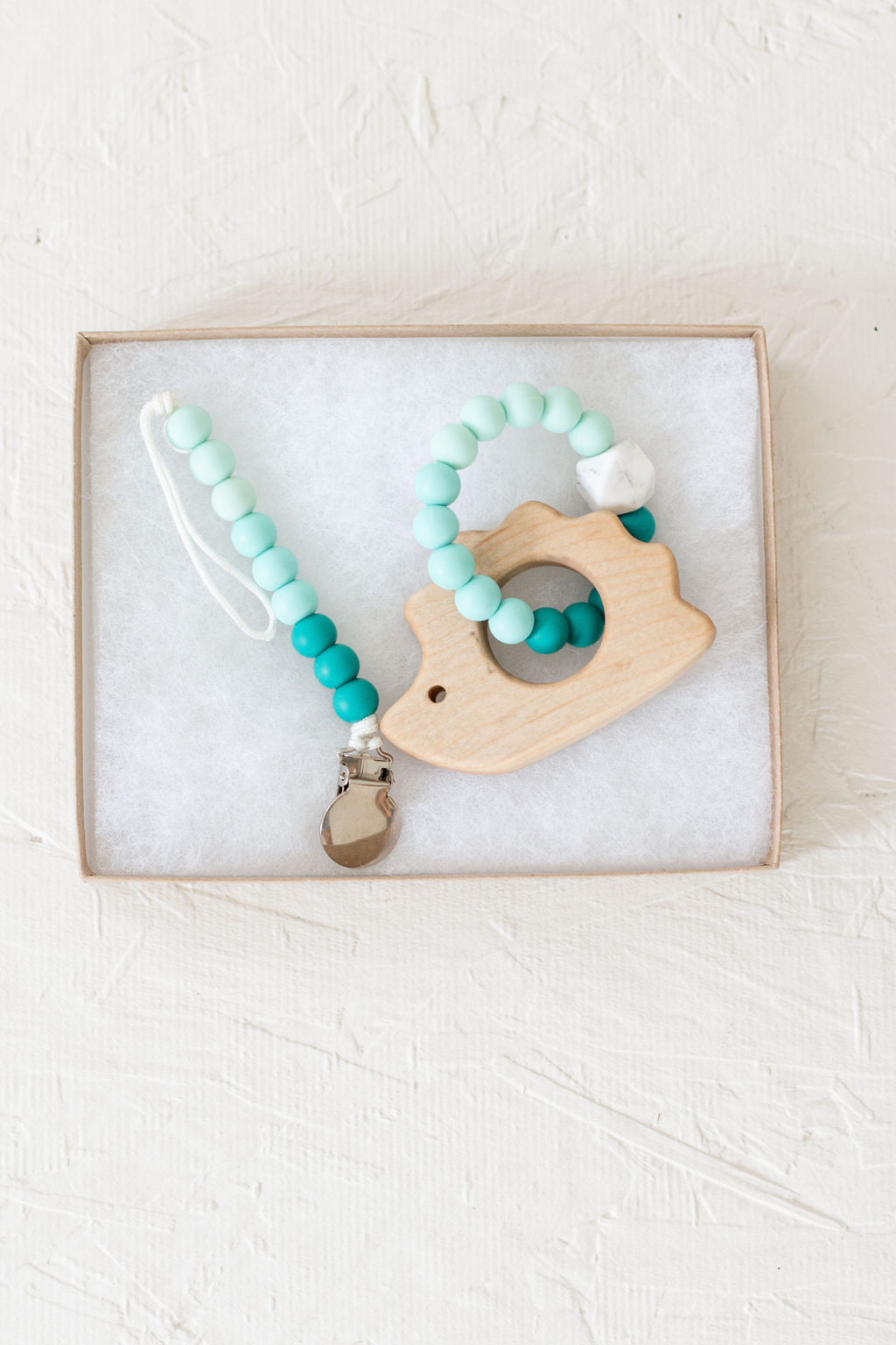 Wooden Teether With Silicone Ring