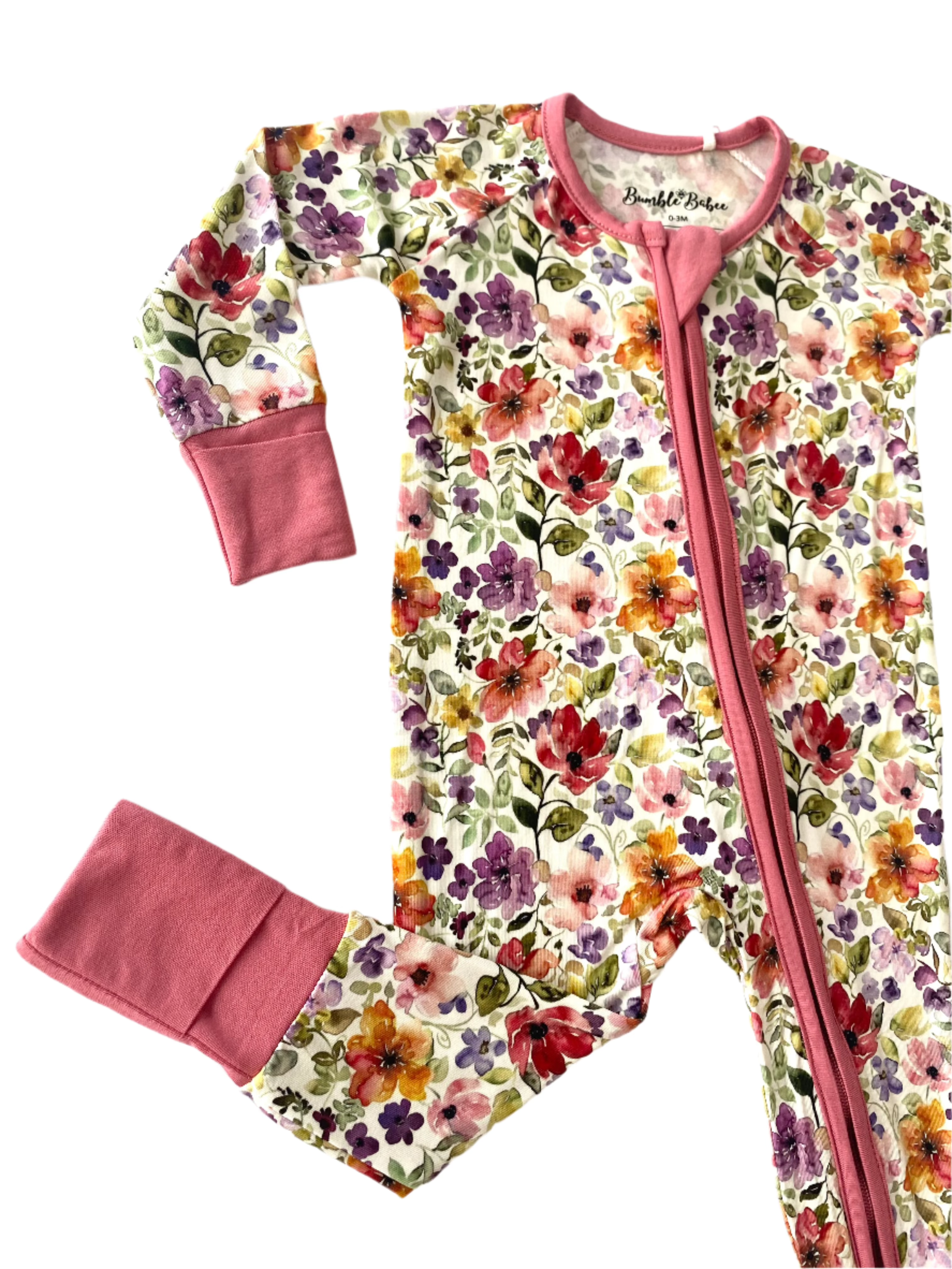Watercolor Floral Convertible Footie