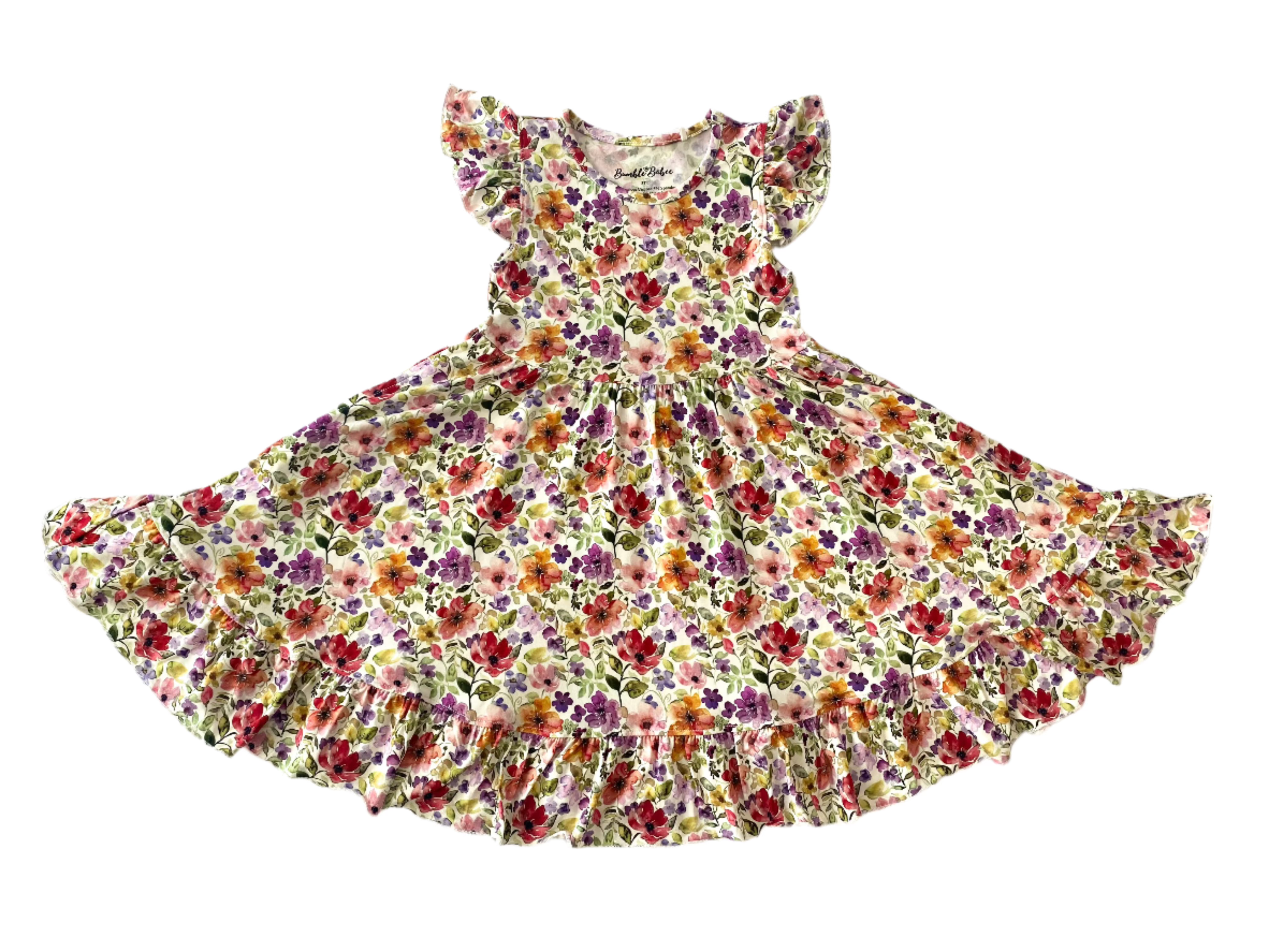 Watercolor Floral Twirl