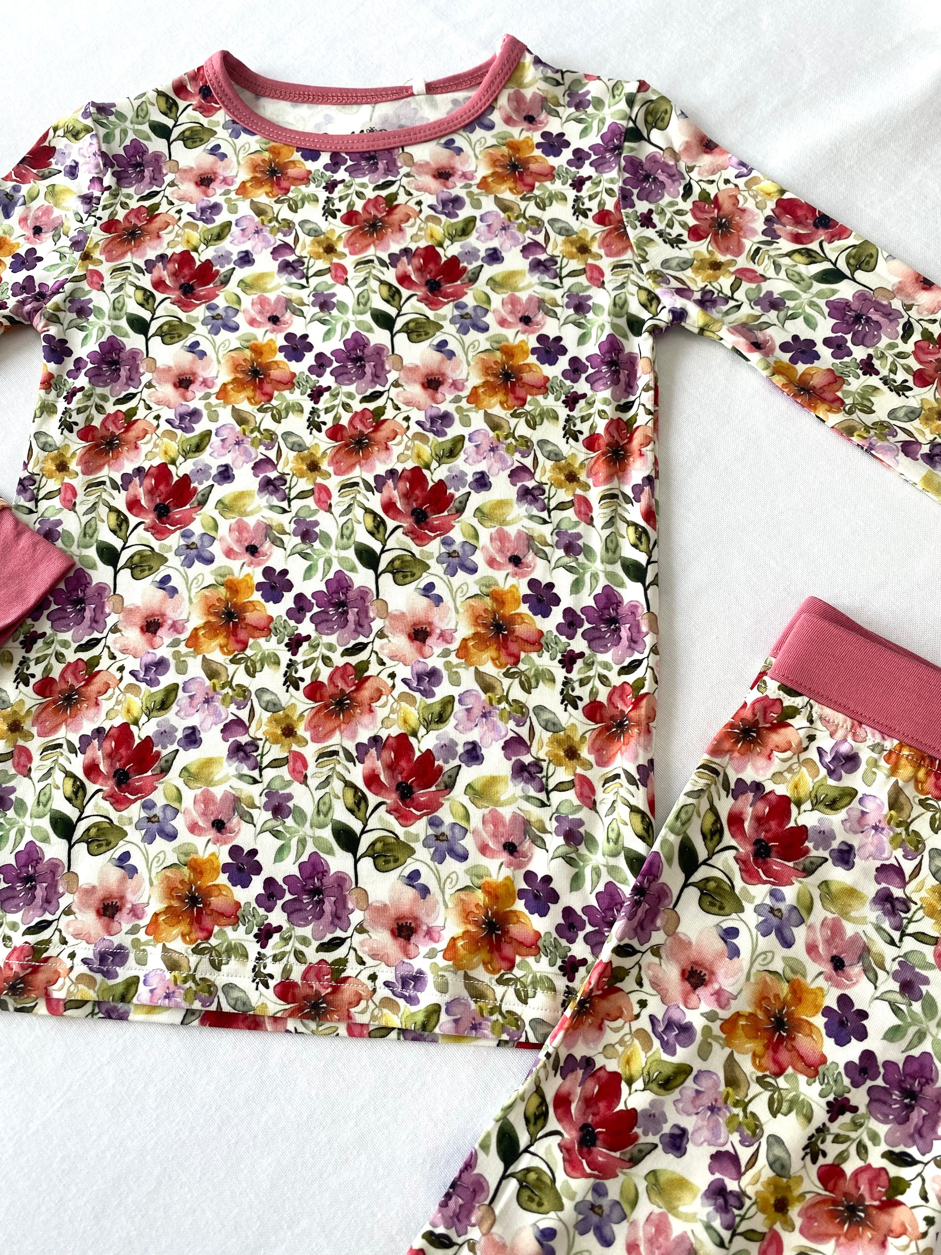 Watercolor Floral Pajama Set