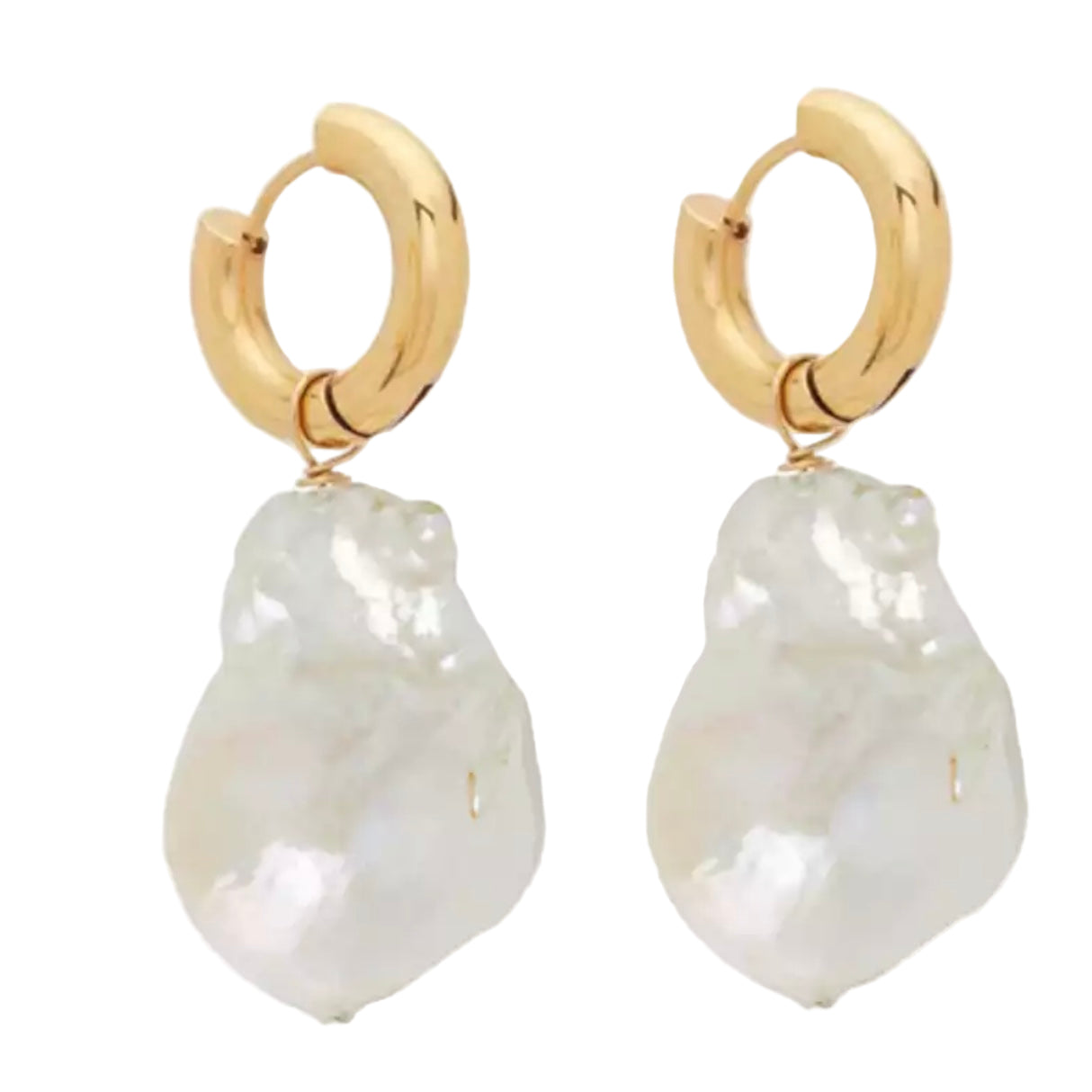 Nicki Pearl Hoop Earrings