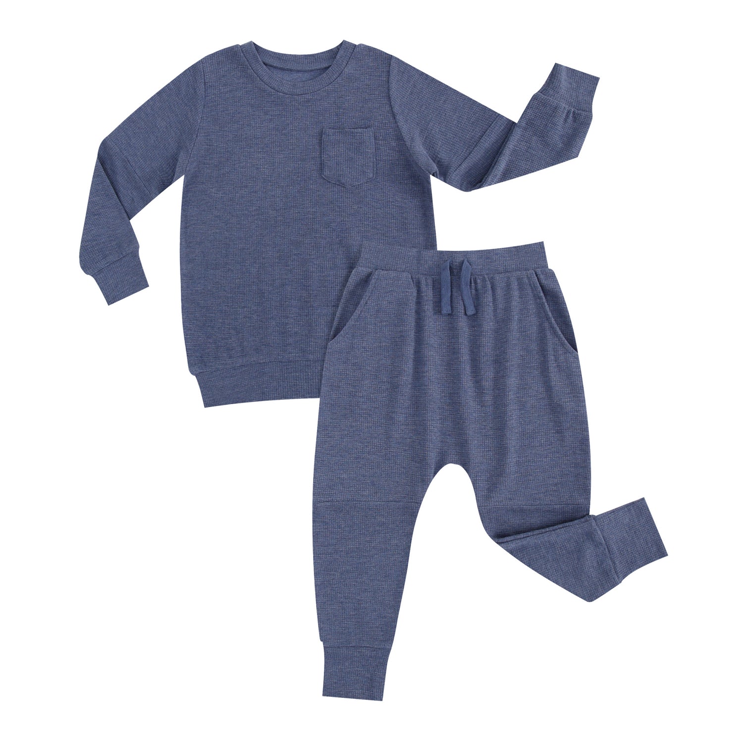 Bamboo Waffle Kids' Jogger Set-line Dry Only