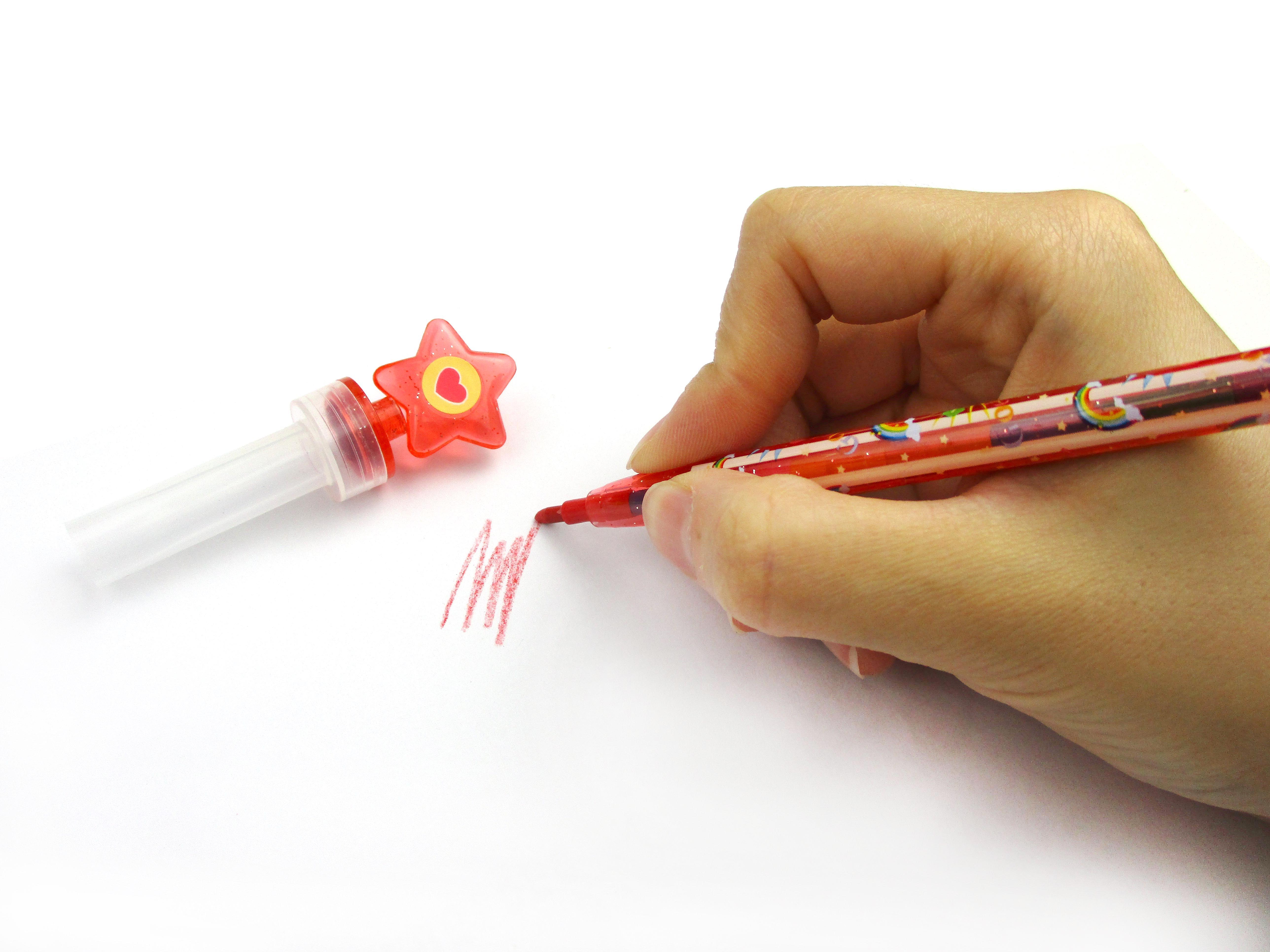 Religious Stackable Crayon With Stamper Topper