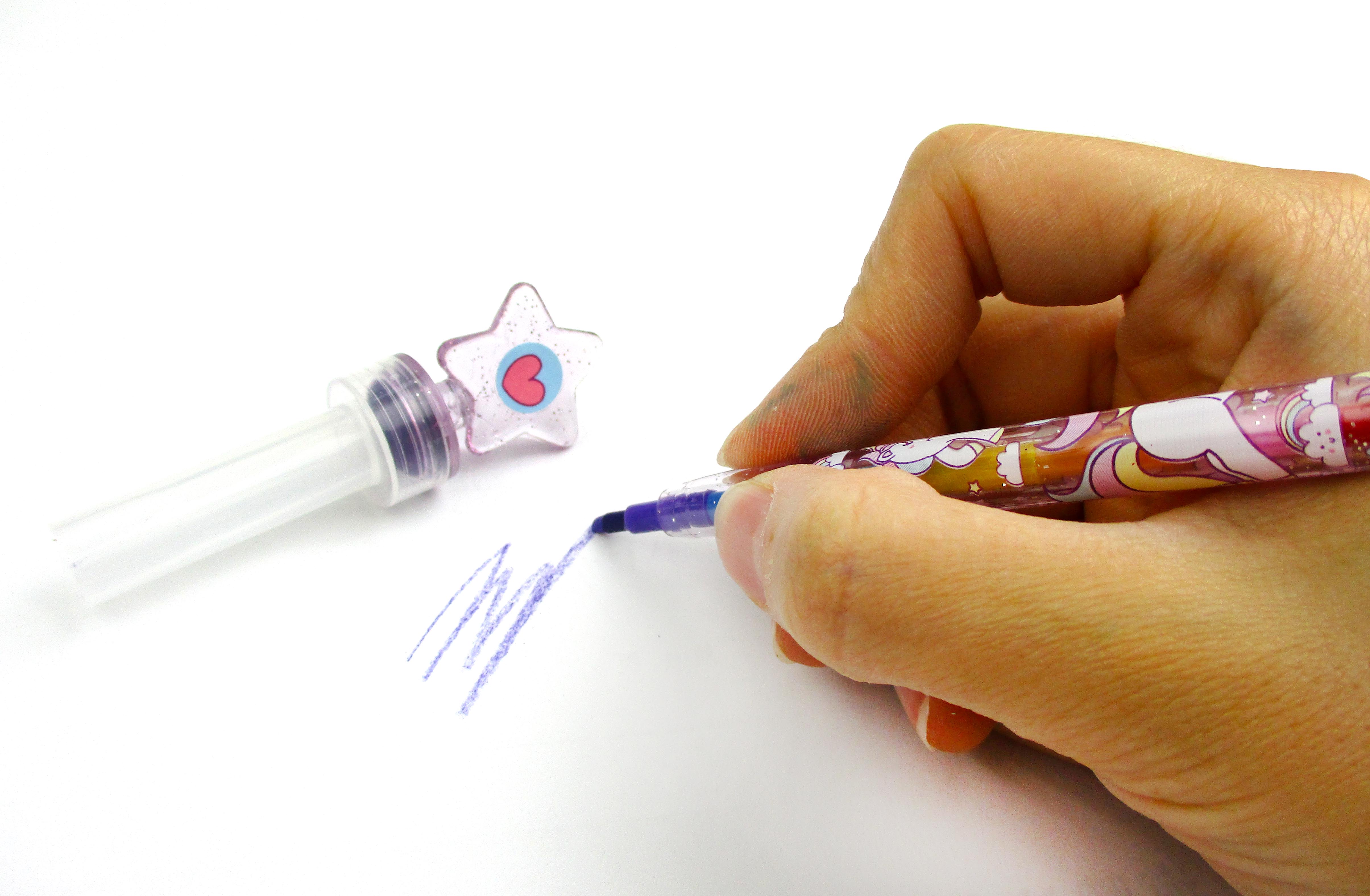 Unicorn Stackable Crayon With Stamper Topper