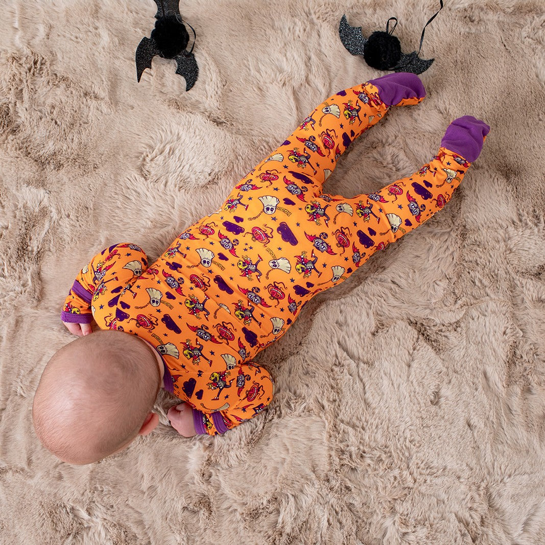 Orange Boo Crew Footie