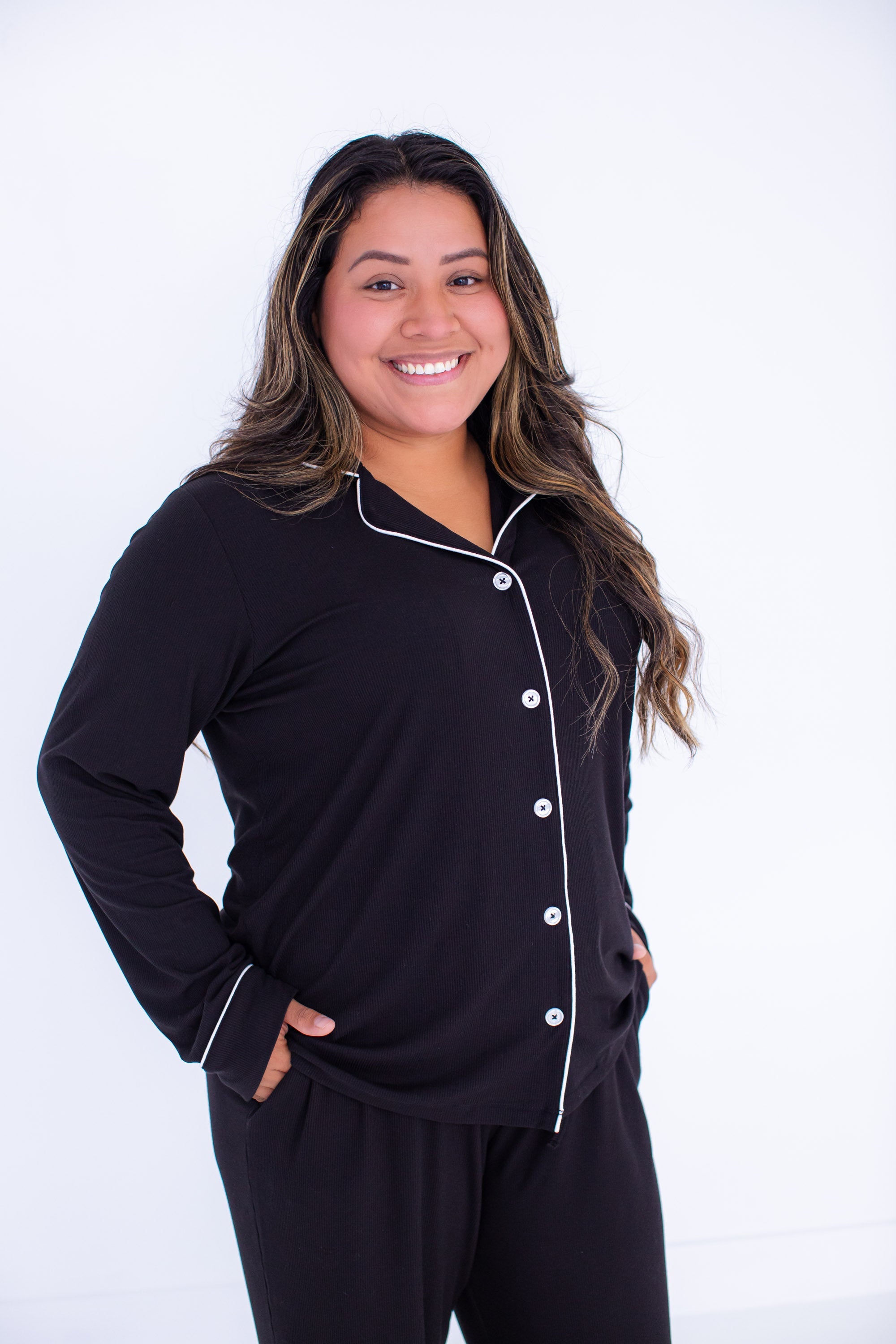 Jet Ribbed Women's Lounge Set