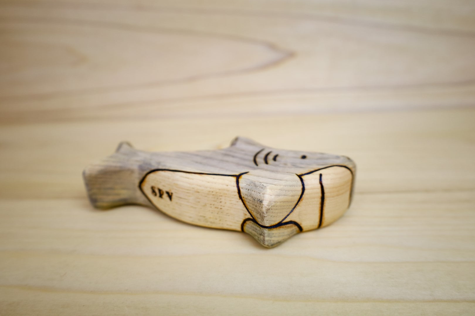 Wooden Great White Shark Toy