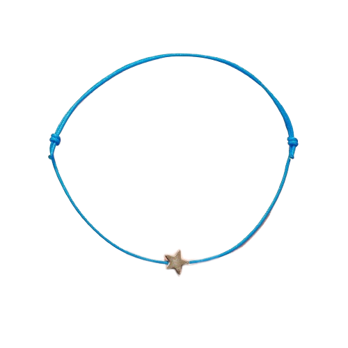 Silver Star Hematite Charm Bracelet