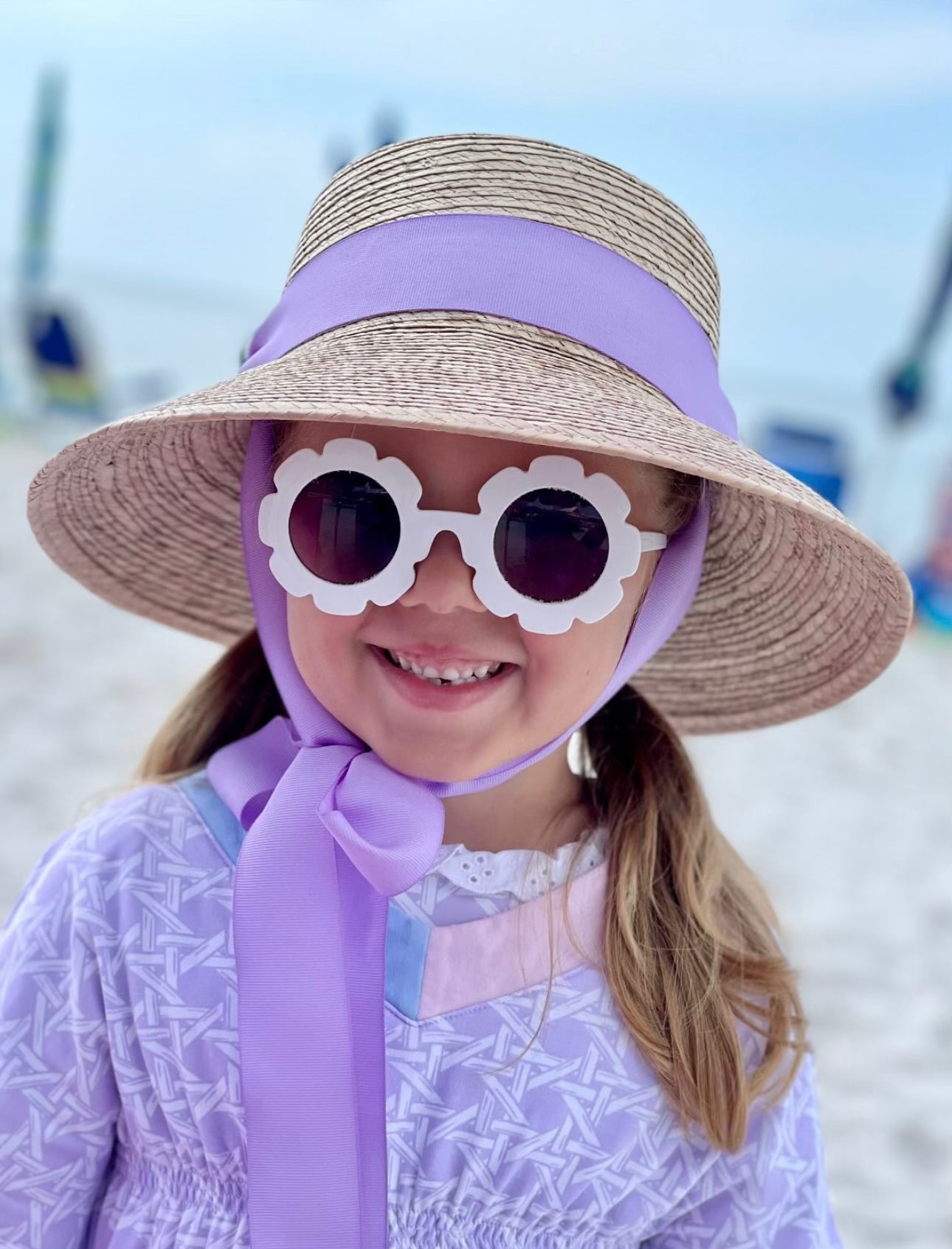 Palmetto Girl’s Hat - Navy Ric-rac Ribbon